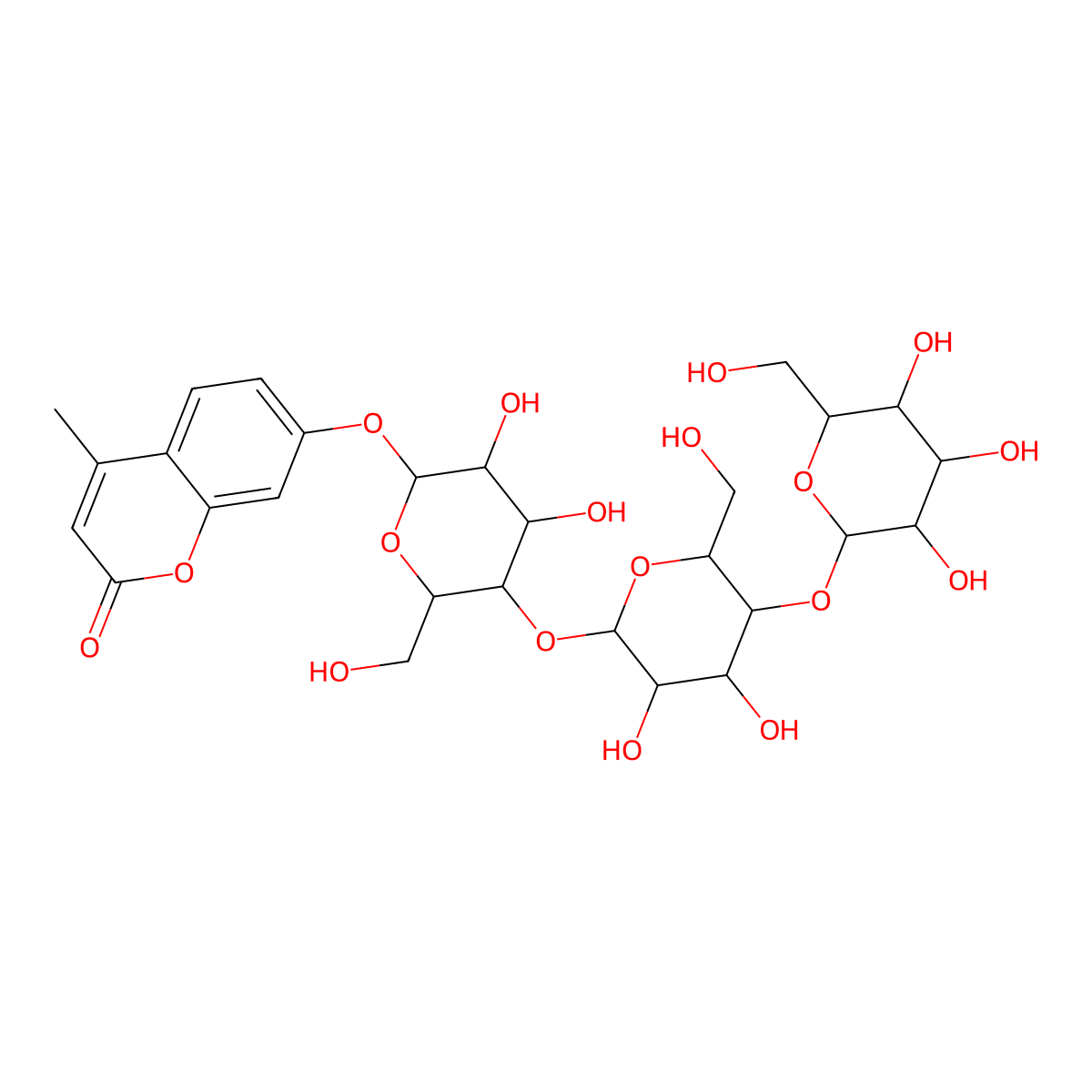 4-Methylumbelliferyl b-D-cellotrioside molecular structure, CAS 84325-18-8