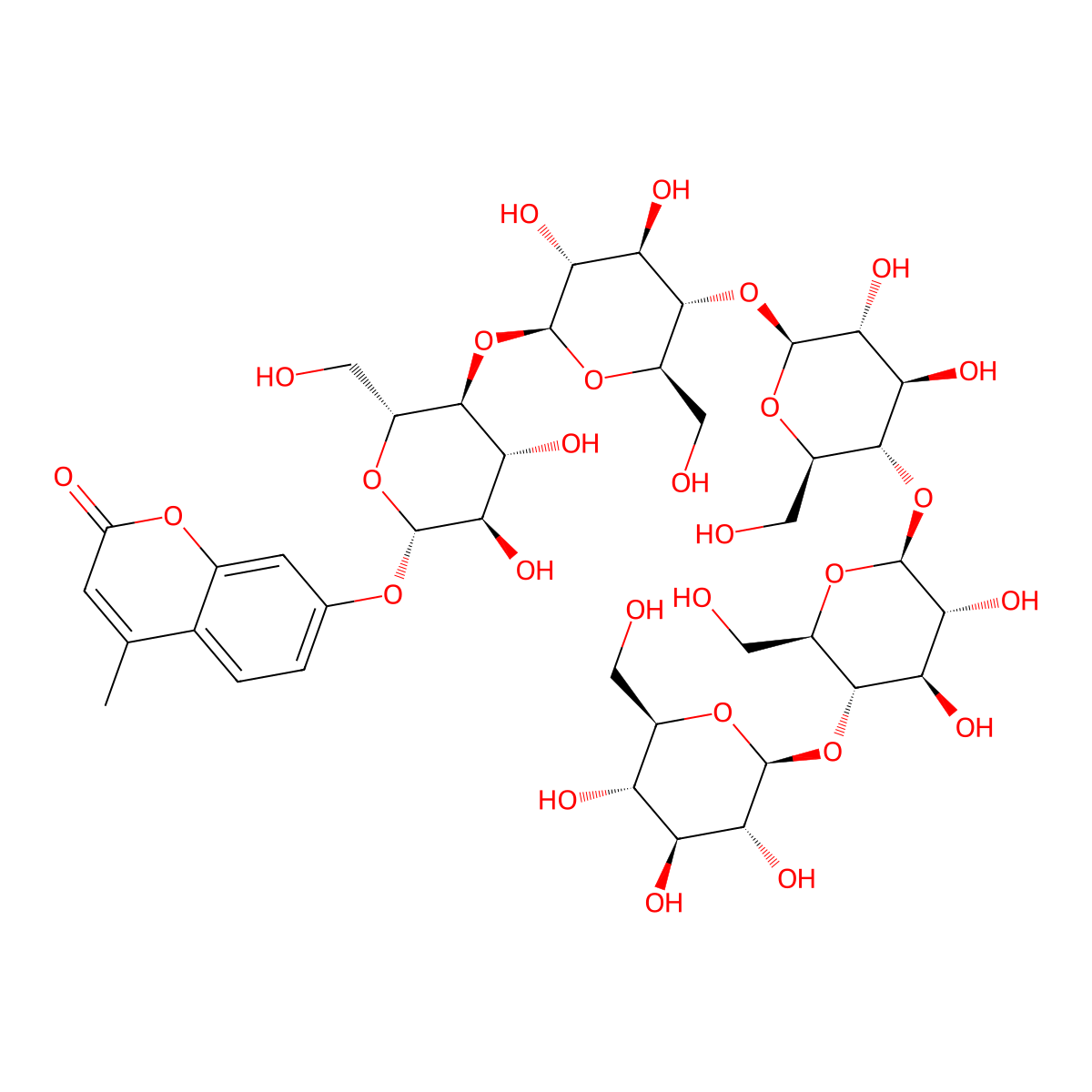4-Methylumbelliferyl beta-D-Cellopentoside molecular structure, CAS 84325-20-2