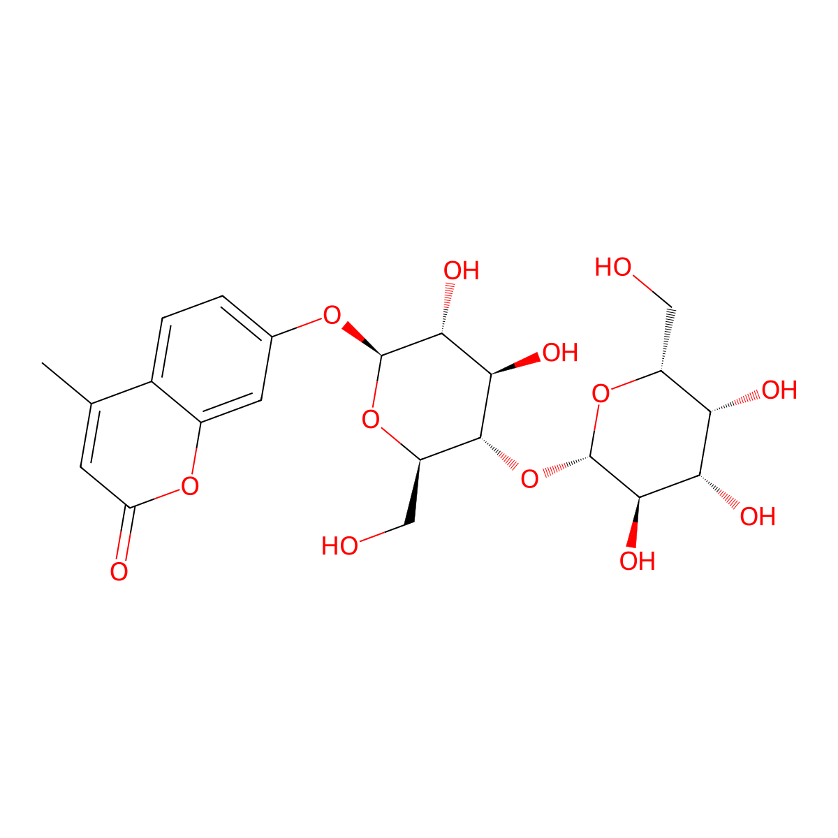 4-Methylumbelliferyl-beta-D-lactoside molecular structure, CAS 84325-23-5