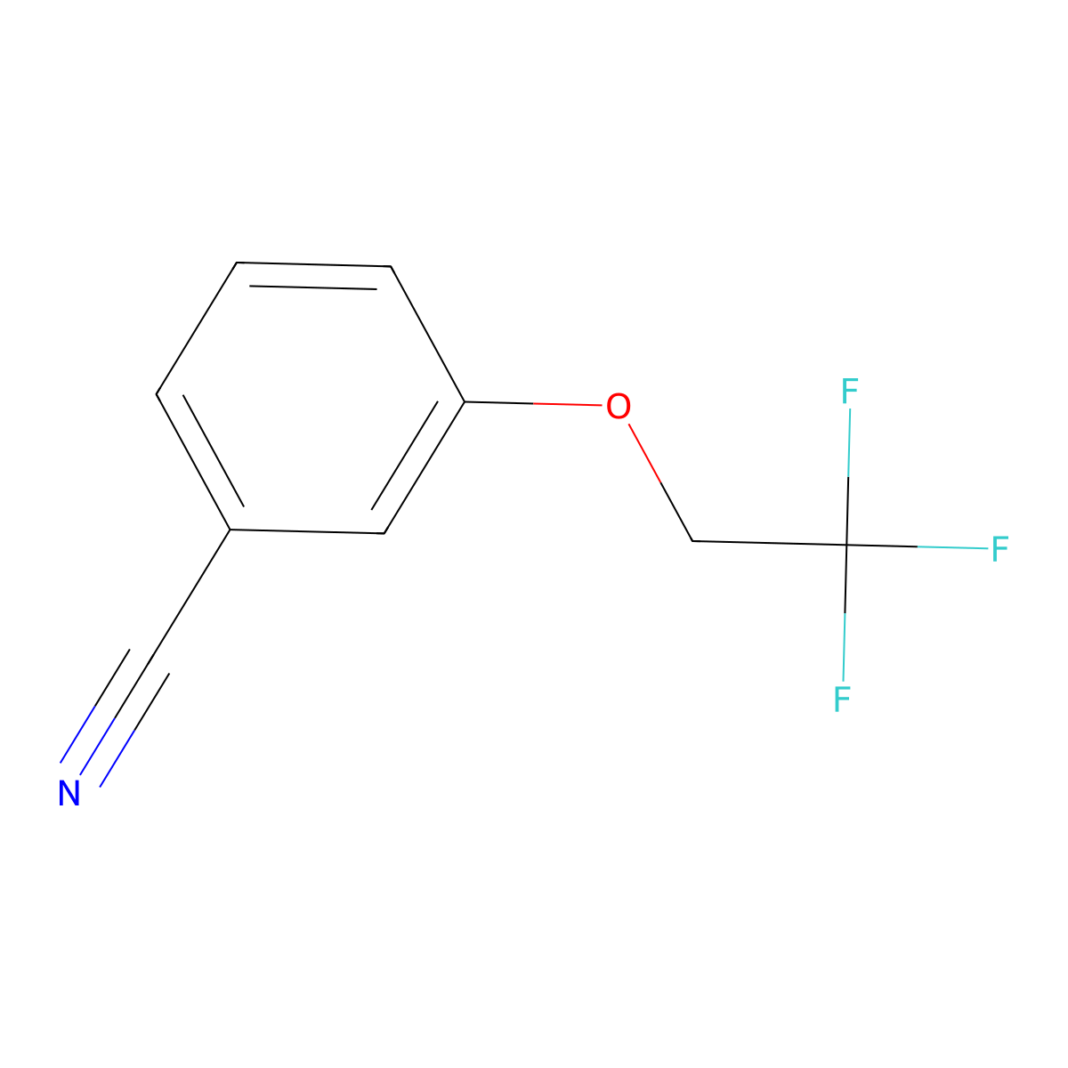 3-(2,2,2-Trifluoroethoxy)benzonitrile molecular structure, CAS 84328-66-5