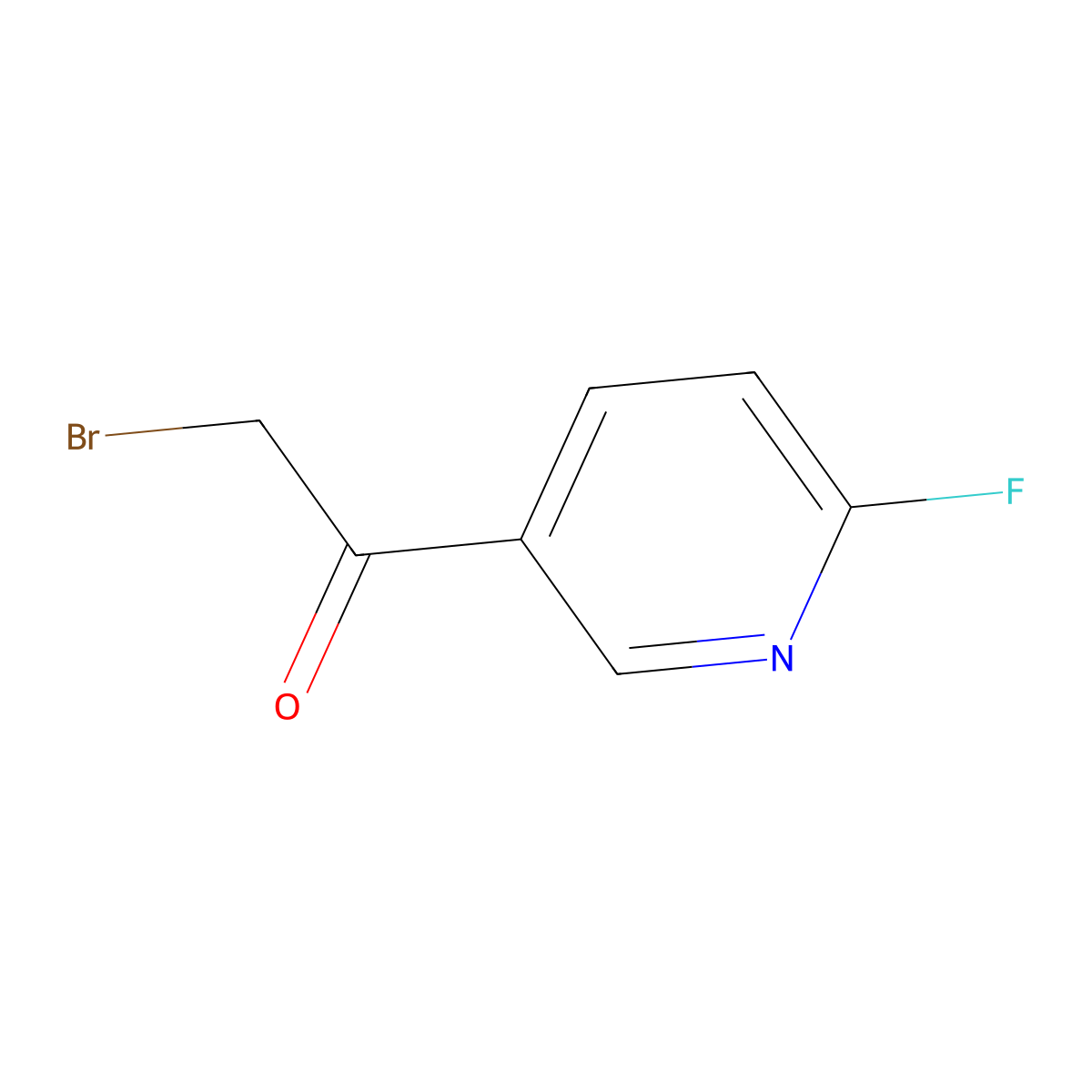 2-Bromo-1-(6-fluoropyridin-3-yl)ethan-1-one molecular structure, CAS 84331-15-7