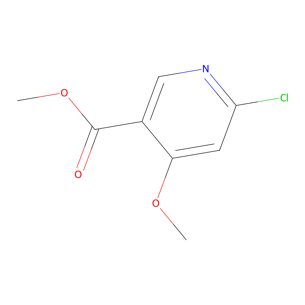 Methyl 6-chloro-4-methoxypyridine-3-carboxylate molecular structure, CAS 84332-02-5