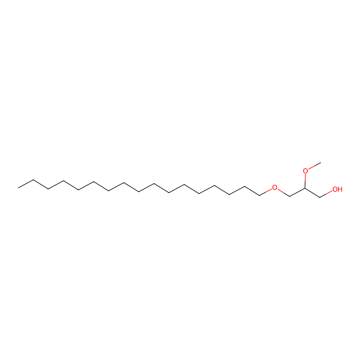 1-O-Heptadecyl-2-O-methyl-rac-glycerol molecular structure, CAS 84337-42-8