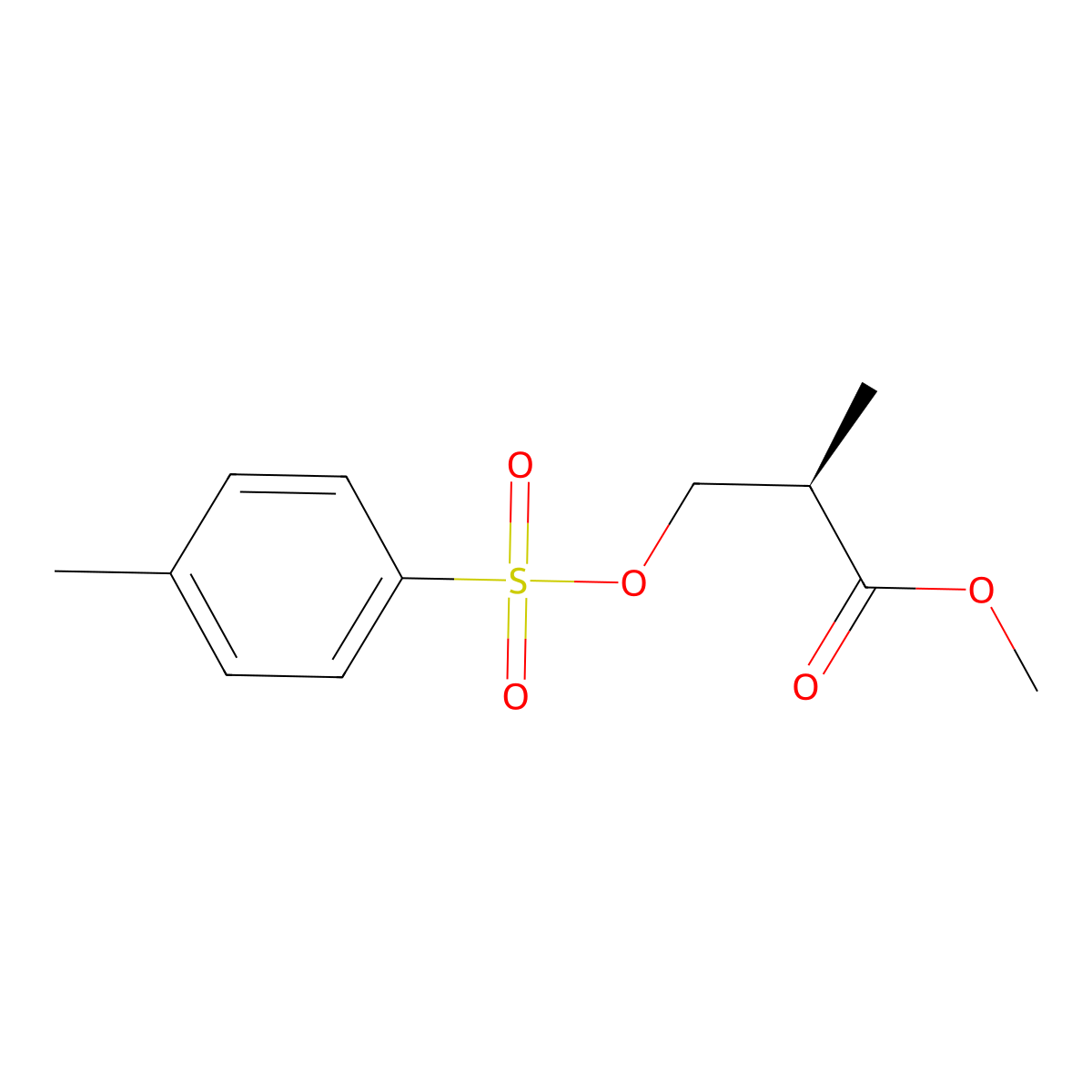 Methyl (2R)-2-methyl-3-[[(4-methylphenyl)sulfonyl]oxy]propanoate molecular structure, CAS 84341-94-6