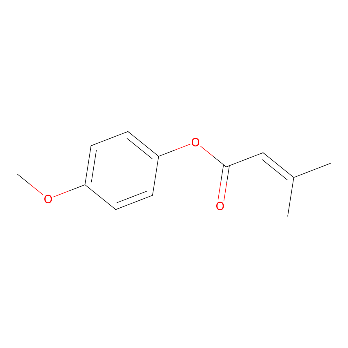 4-Methoxyphenyl 3-methylbut-2-enoate molecular structure, CAS 84346-76-9