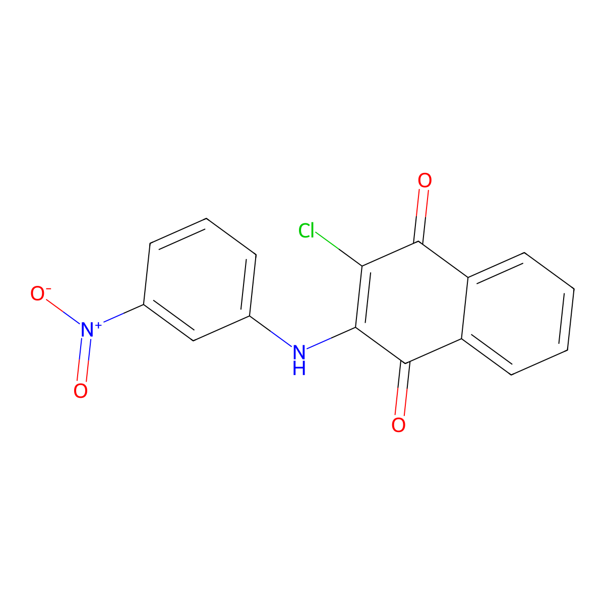 1,4-Naphthalenedione, 2-chloro-3-((3-nitrophenyl)amino)- molecular structure, CAS 84348-88-9