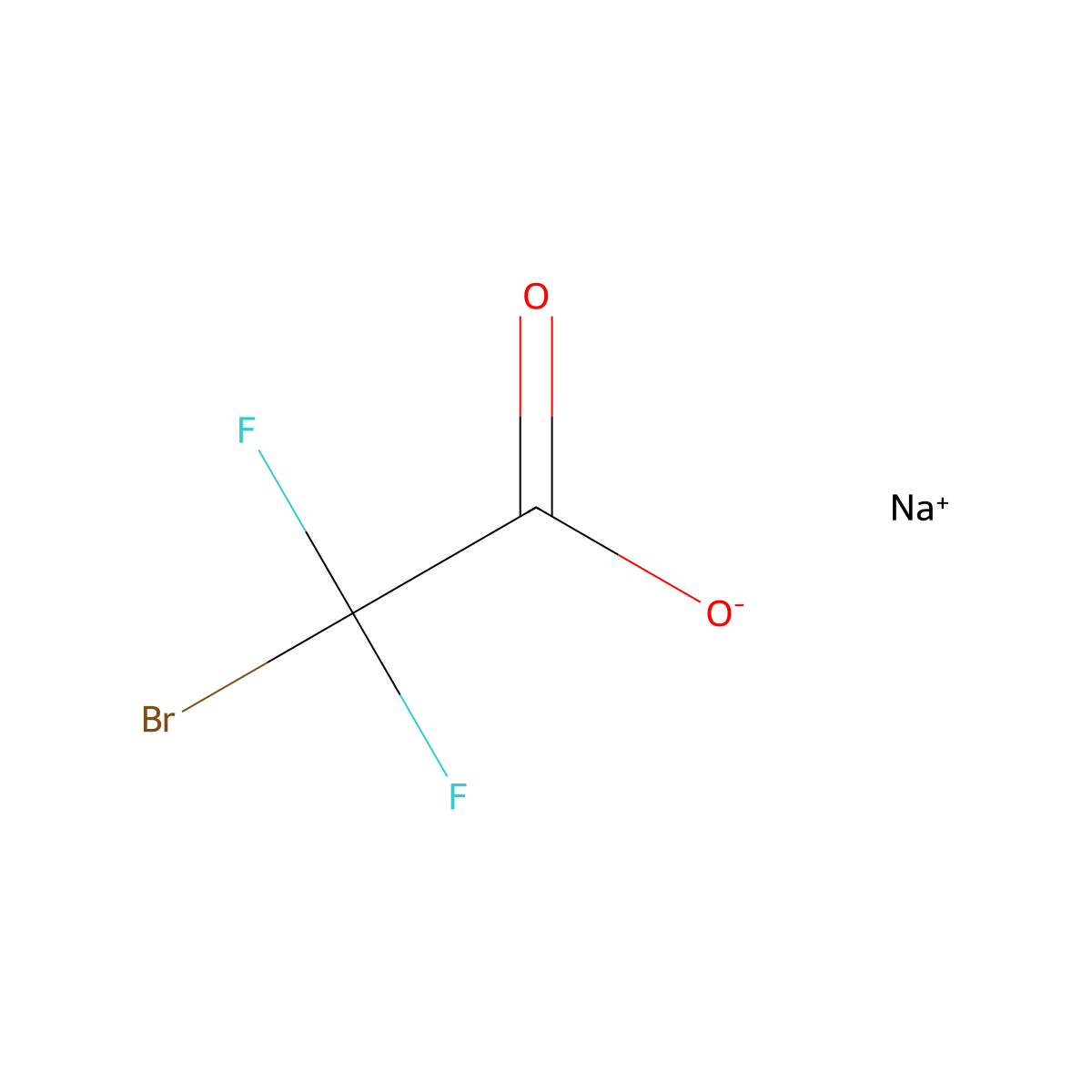 bromodifluoroacetic acid sodium salt molecular structure, CAS 84349-27-9