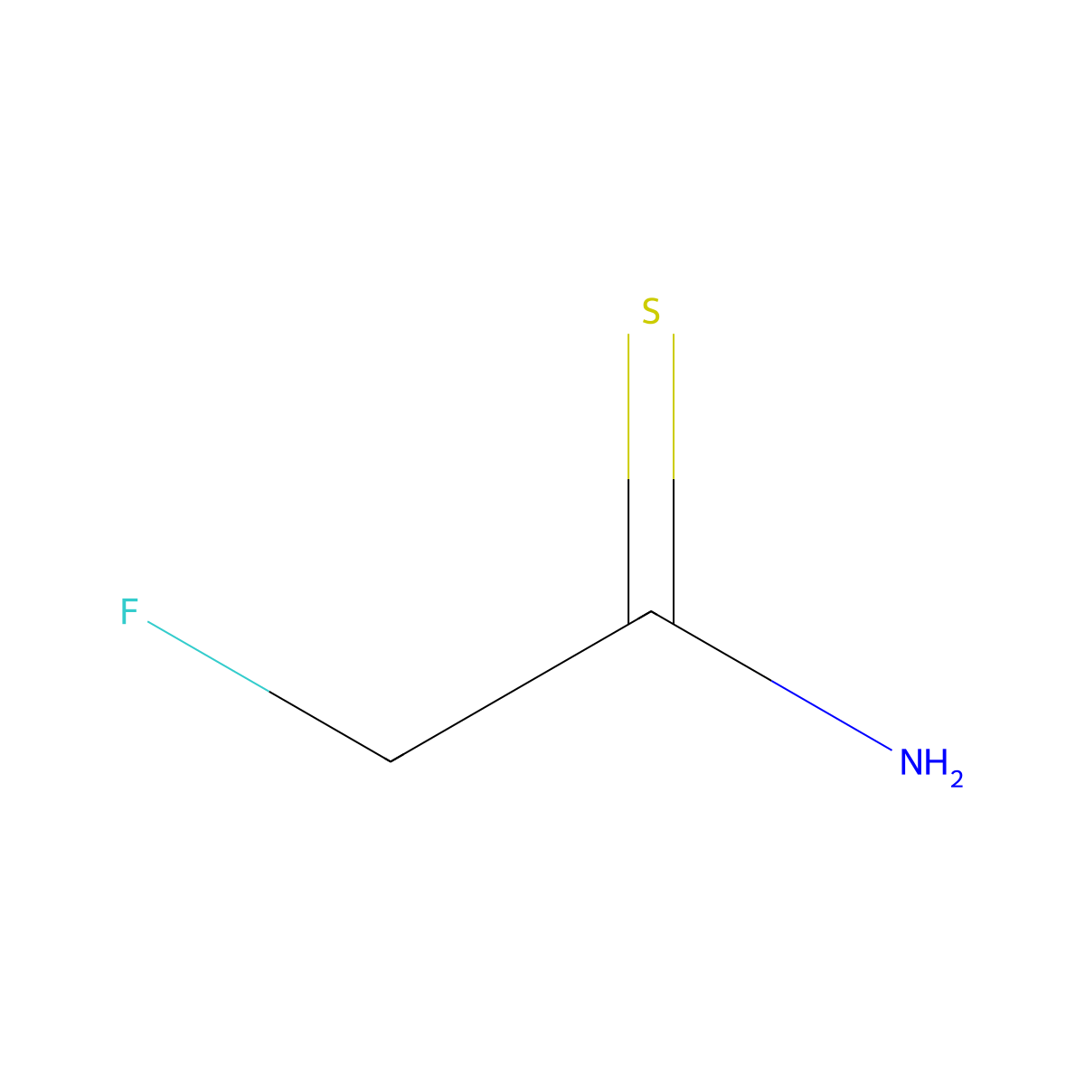 2-Fluorothioacetamide molecular structure, CAS 84350-43-6