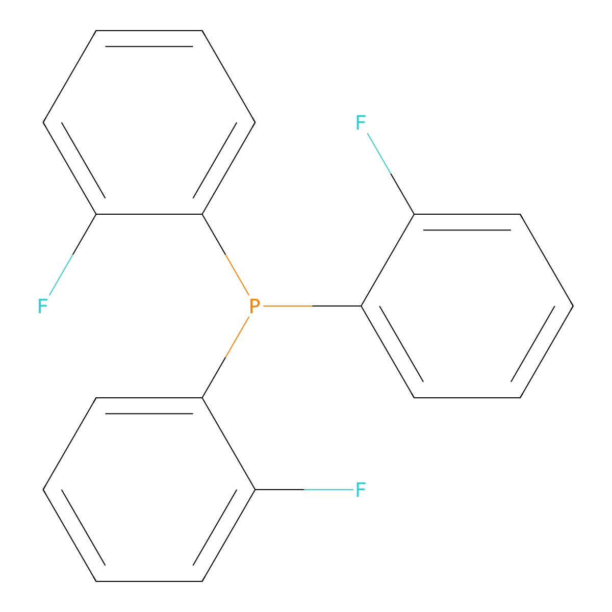 Tris(2-fluorophenyl)phosphane molecular structure, CAS 84350-73-2