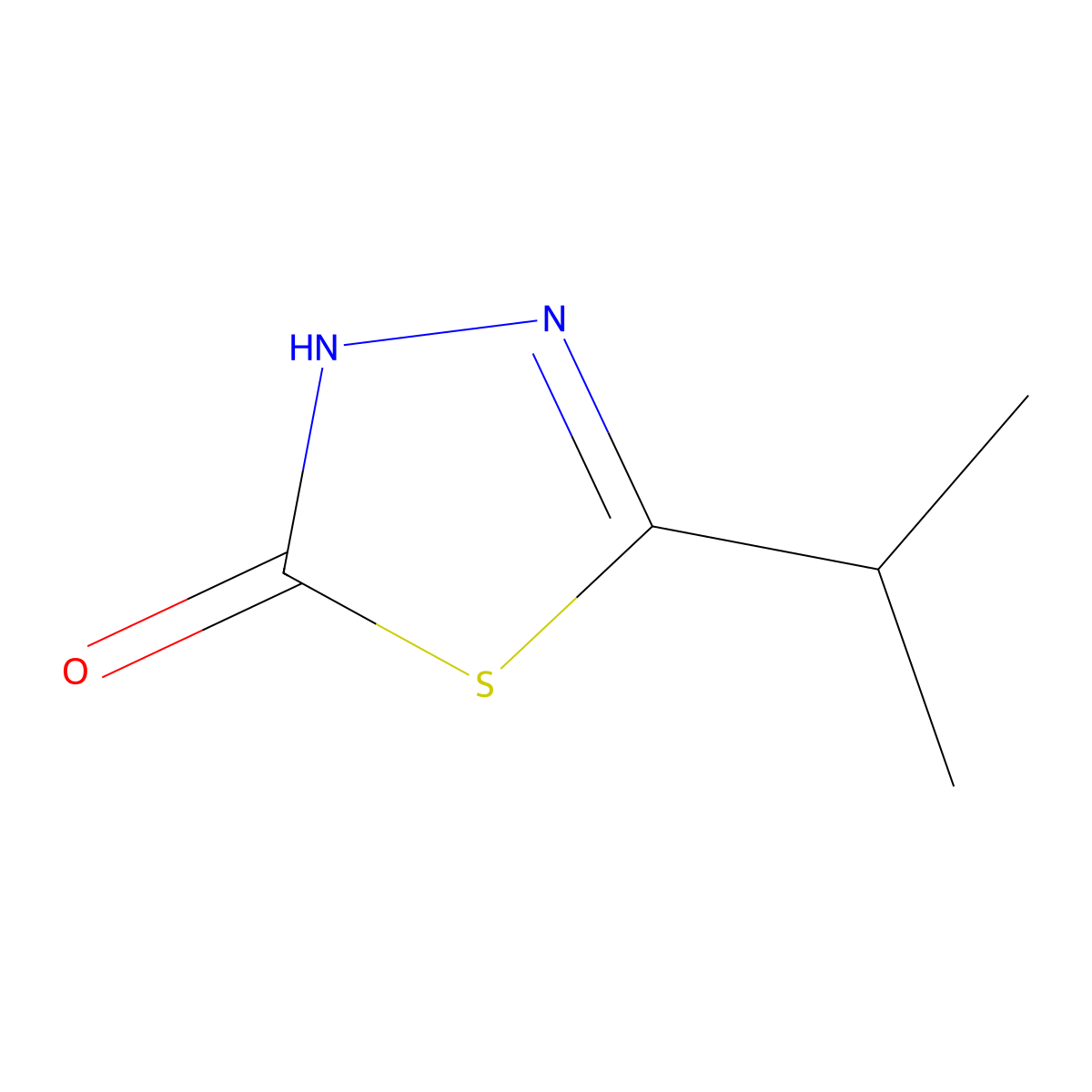 5-(1-Methylethyl)-1,3,4-thiadiazol-2(3H)-one molecular structure, CAS 84352-67-0