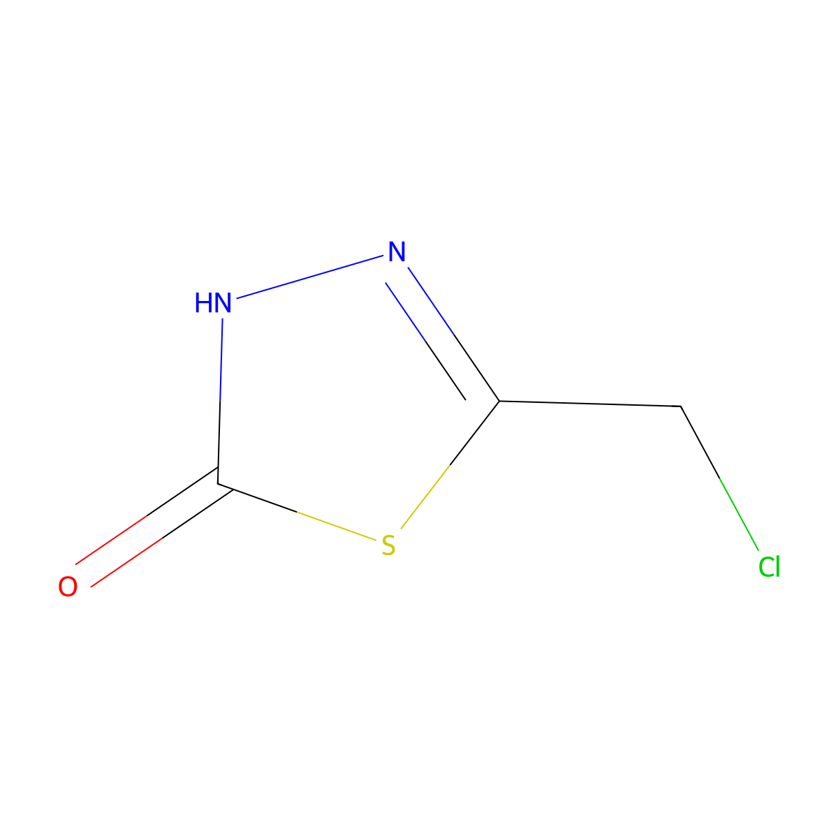 5-(Chloromethyl)-2,3-dihydro-1,3,4-thiadiazol-2-one molecular structure, CAS 84352-71-6