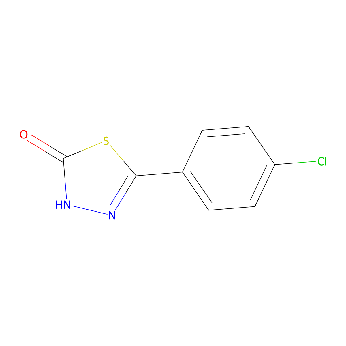 5-(4-Chlorophenyl)-1,3,4-thiadiazol-2(3h)-one molecular structure, CAS 84352-95-4