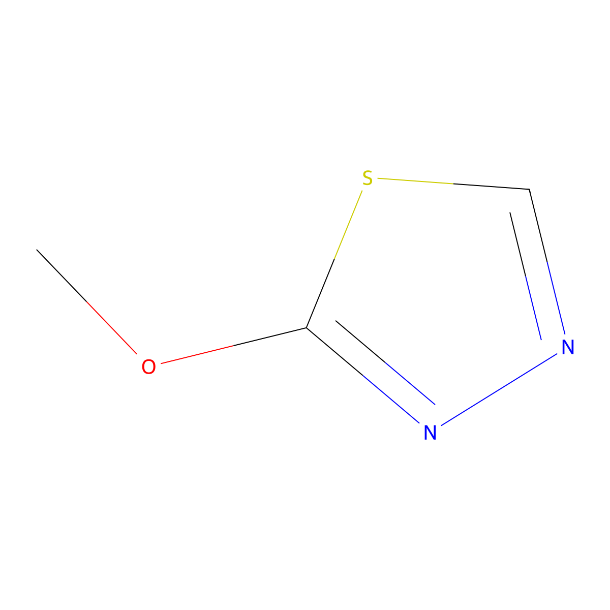 2-Methoxy-1,3,4-thiadiazole molecular structure, CAS 84353-02-6