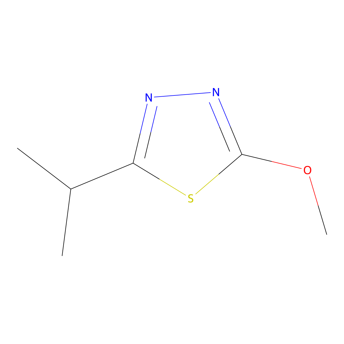 2-Isopropyl-5-methoxy-1,3,4-thiadiazole molecular structure, CAS 84353-03-7