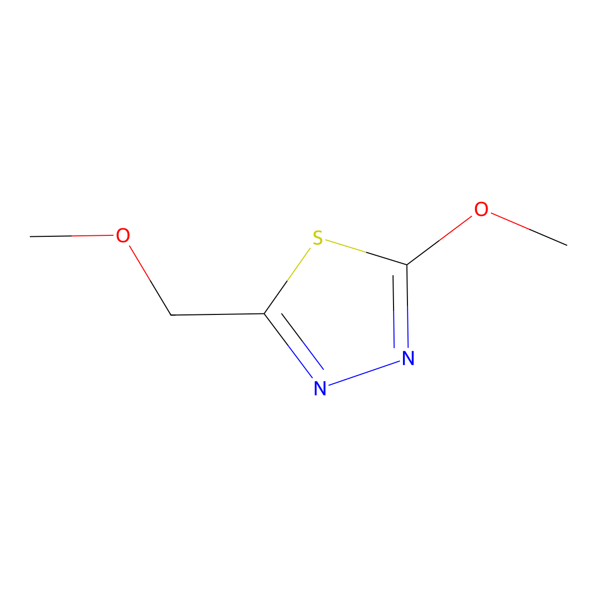 2-Methoxy-5-(methoxymethyl)-1,3,4-thiadiazole molecular structure, CAS 84353-10-6