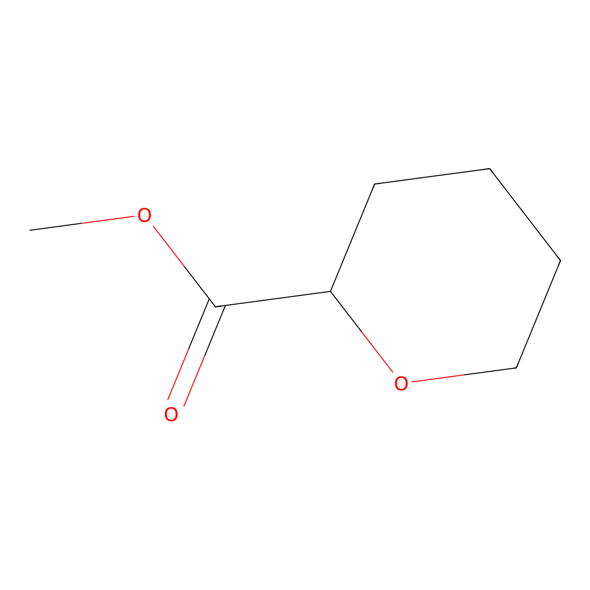 Methyl tetrahydro-2H-pyran-2-carboxylate molecular structure, CAS 84355-44-2