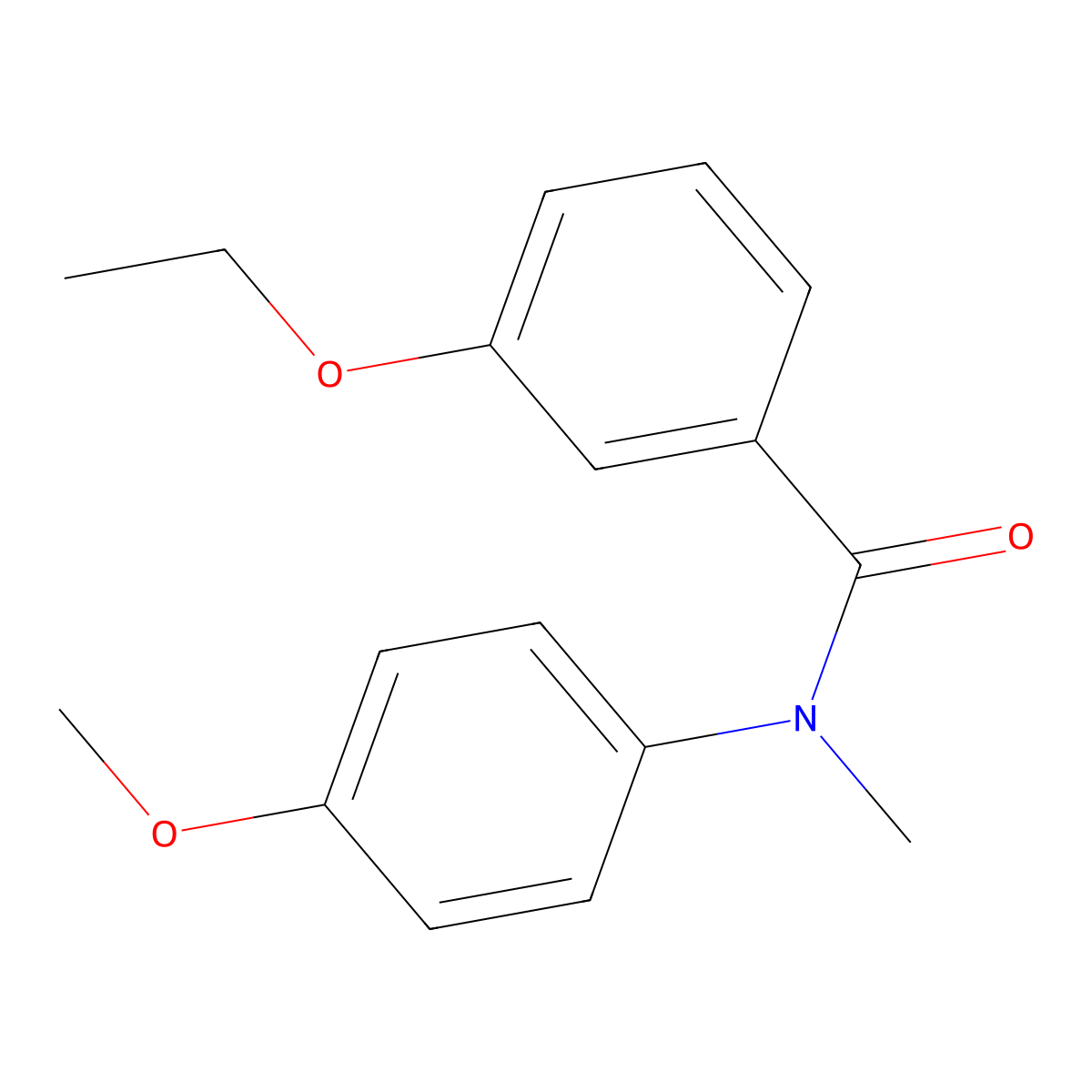 Benzamide, 3-ethoxy-N-(4-methoxyphenyl)-N-methyl- molecular structure, CAS 84357-48-2