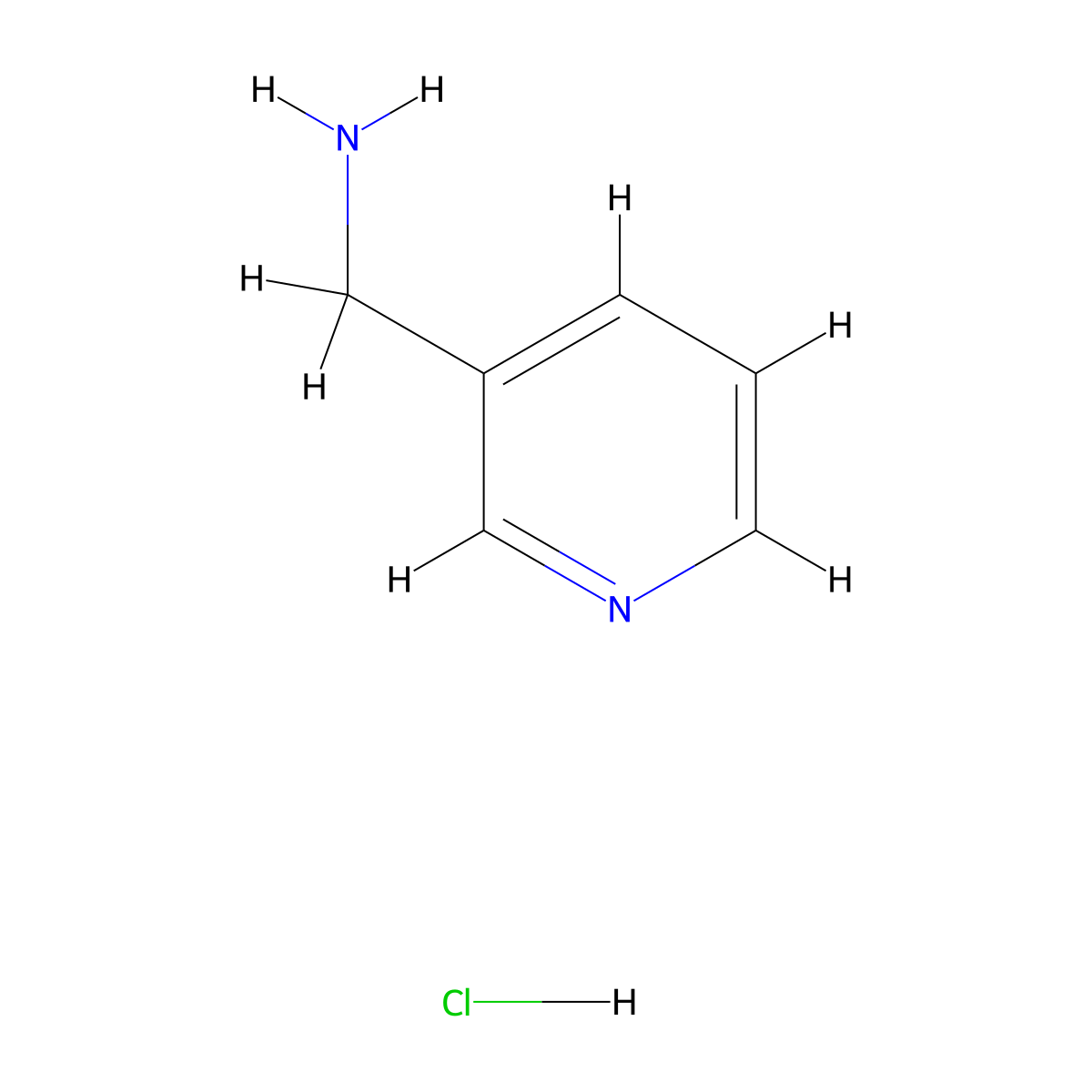 Pyridin-3-ylmethanamine Hydrochloride molecular structure, CAS 84359-15-9
