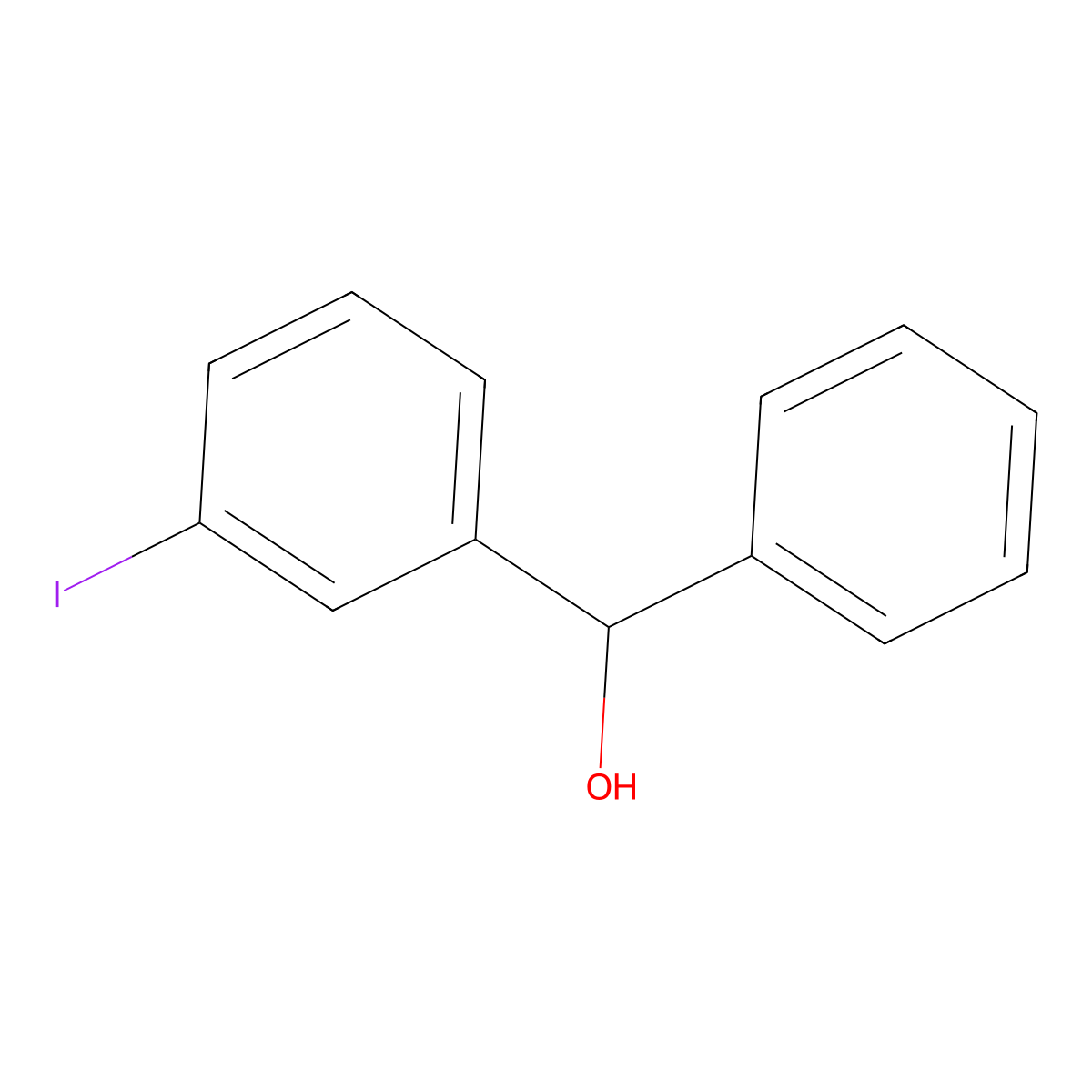 (3-Iodophenyl)(phenyl)methanol molecular structure, CAS 84359-23-9
