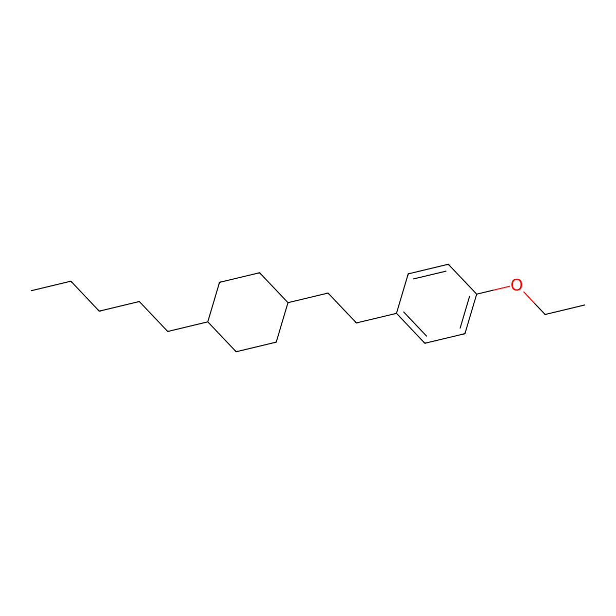 1-Ethoxy-4-[2-(4-pentylcyclohexyl)ethyl]benzene molecular structure, CAS 84360-93-0
