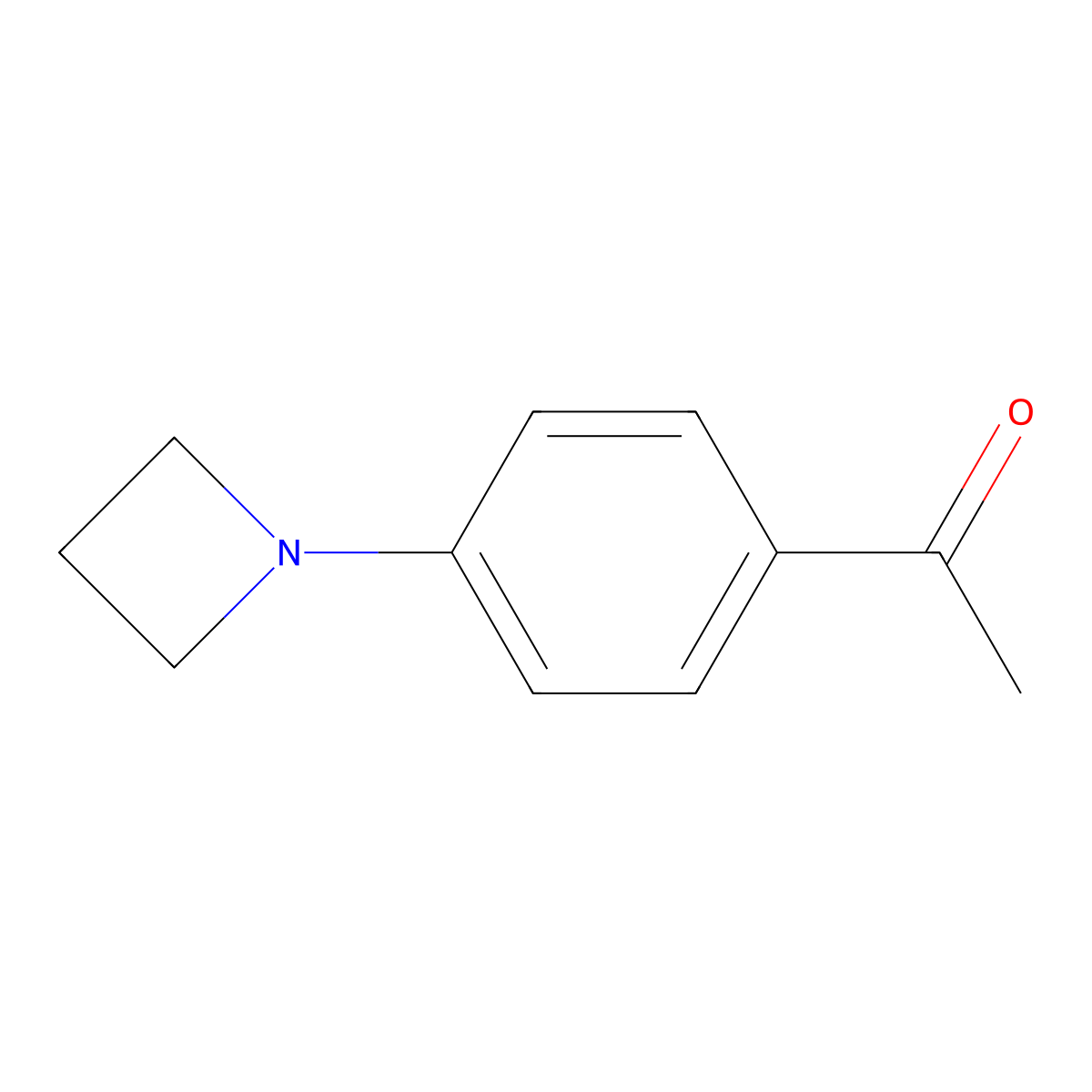 1-(4-(Azetidin-1-yl)phenyl)ethanone molecular structure, CAS 843608-07-1
