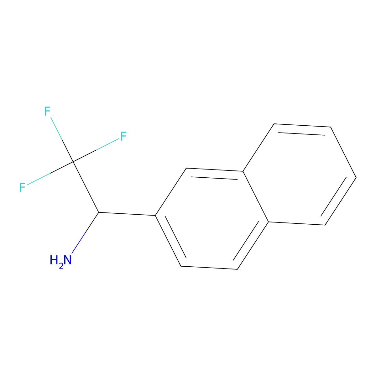 2,2,2-Trifluoro-1-(naphthalen-2-YL)ethan-1-amine molecular structure, CAS 843608-50-4