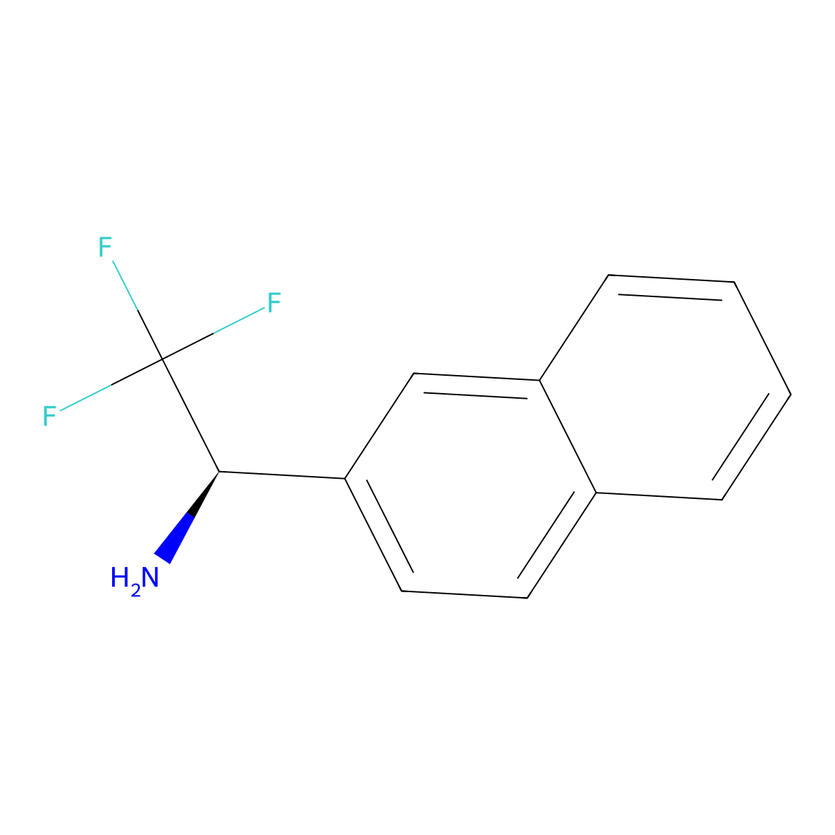 (1R)-2,2,2-Trifluoro-1-(2-naphthyl)ethylamine molecular structure, CAS 843608-58-2