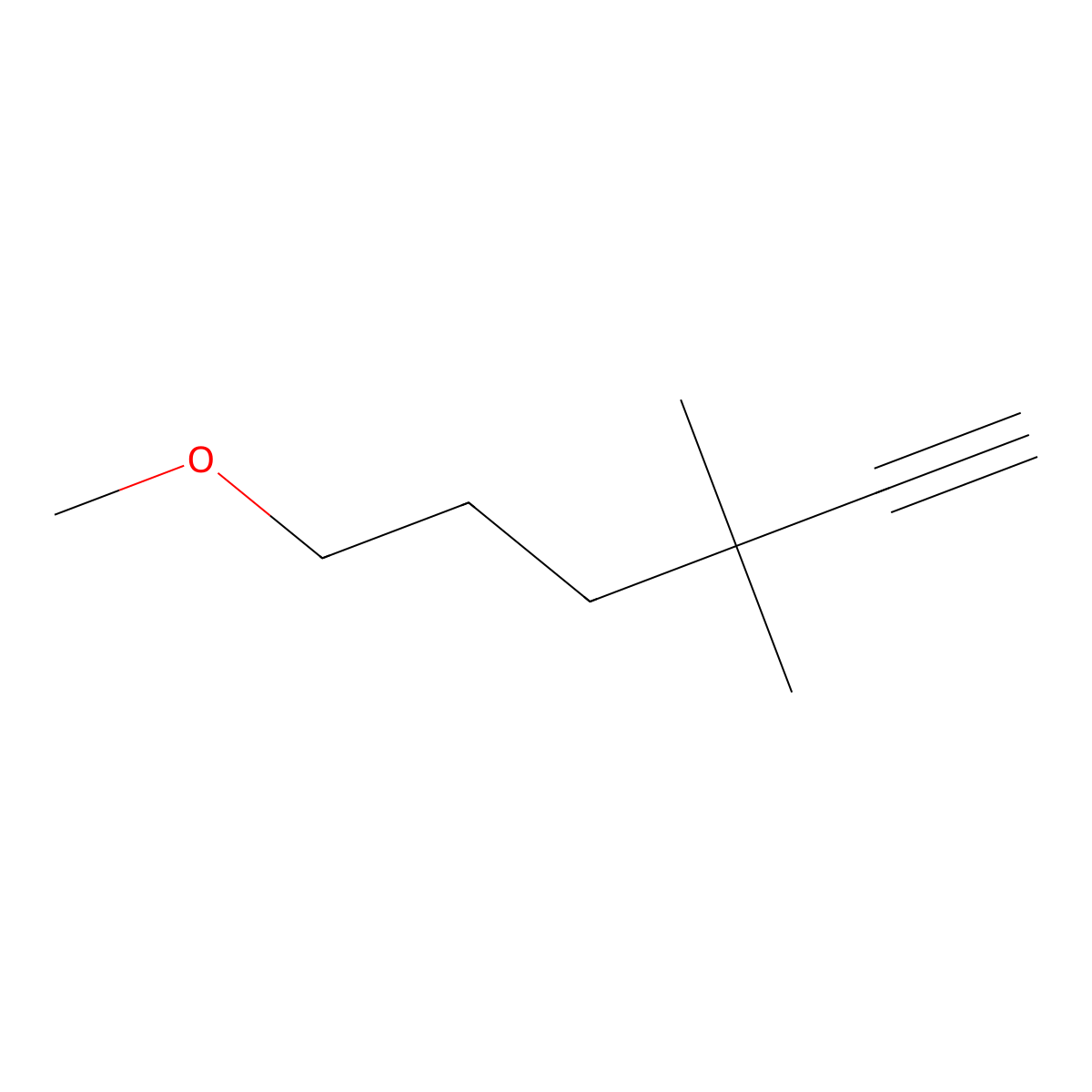 6-Methoxy-3,3-dimethylhex-1-yne molecular structure, CAS 843612-38-4