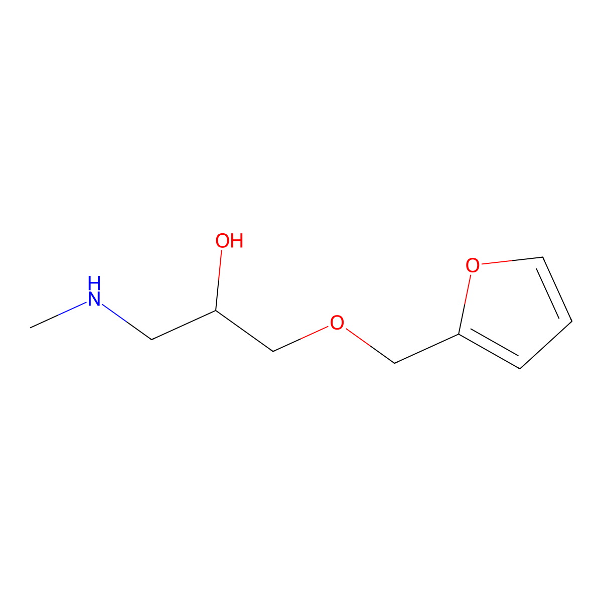 1-(2-Furylmethoxy)-3-(methylamino)propan-2-ol molecular structure, CAS 843619-44-3