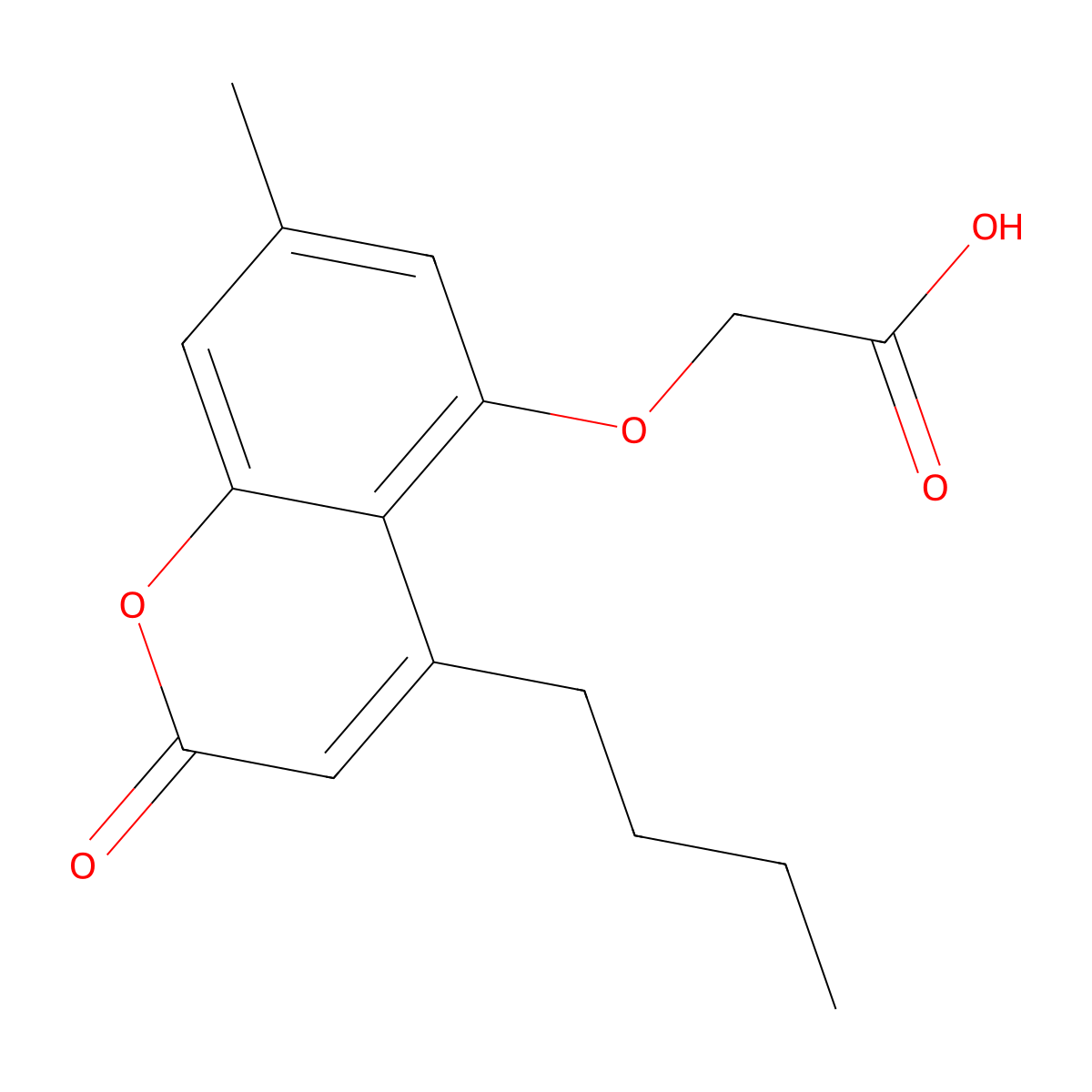[(4-butyl-7-methyl-2-oxo-2H-chromen-5-yl)oxy]acetic acid molecular structure, CAS 843619-90-9