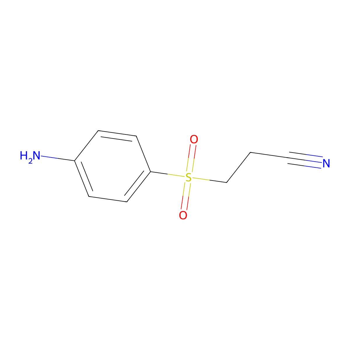 3-(4-Amino-benzenesulfonyl)-propionitrile molecular structure, CAS 84362-27-6