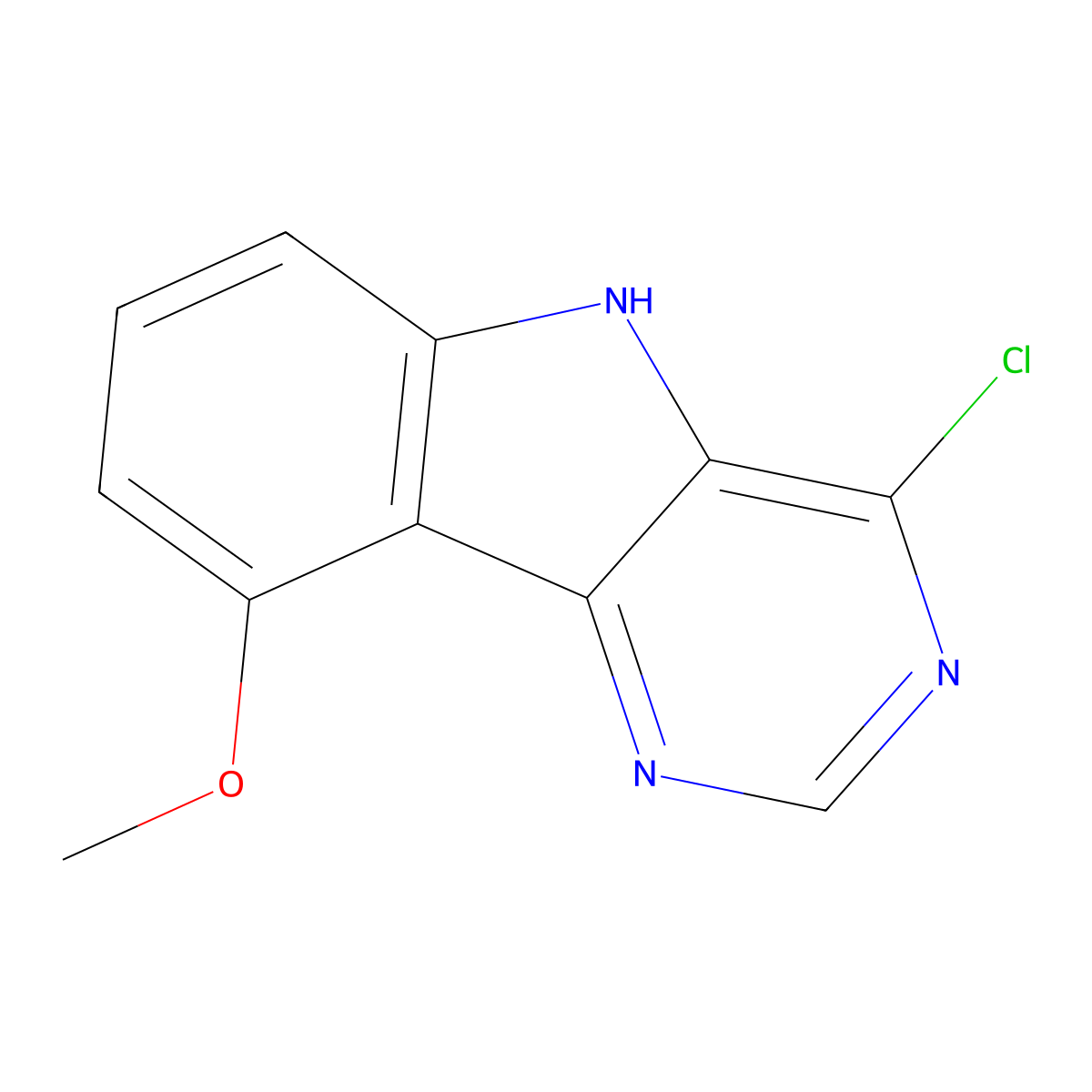 4-Chloro-9-methoxy-5H-pyrimido[5,4-b]indole molecular structure, CAS 843621-80-7