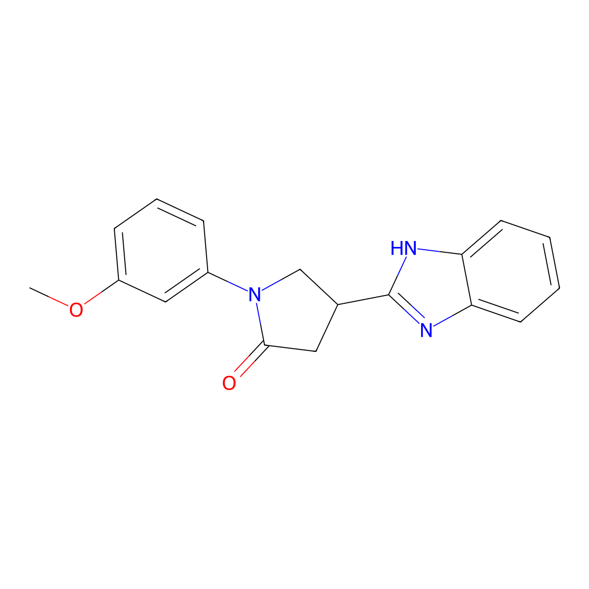 4-(1H-benzimidazol-2-yl)-1-(3-methoxyphenyl)pyrrolidin-2-one molecular structure, CAS 843622-05-9