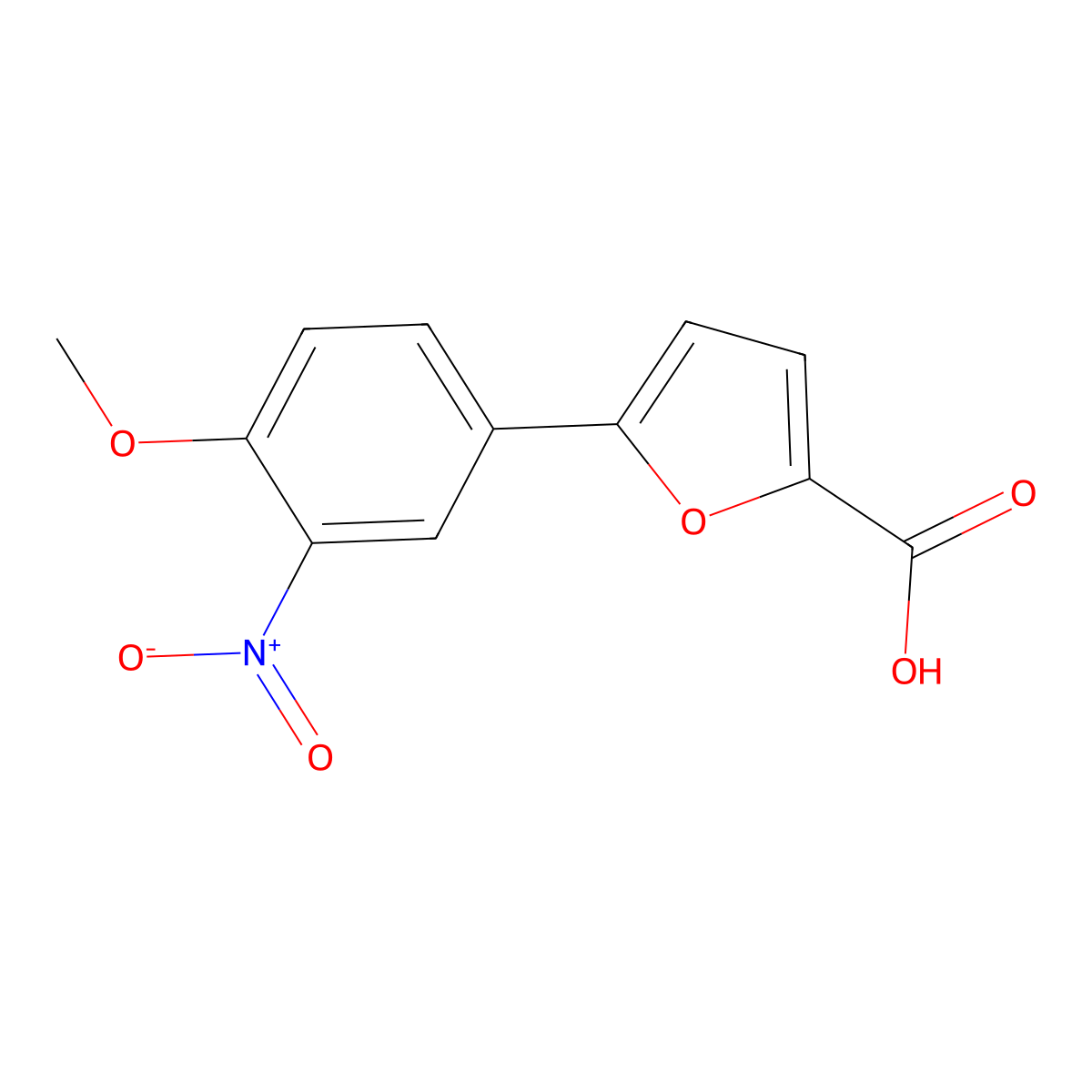 5-(4-Methoxy-3-nitrophenyl)furan-2-carboxylic acid molecular structure, CAS 843626-86-8