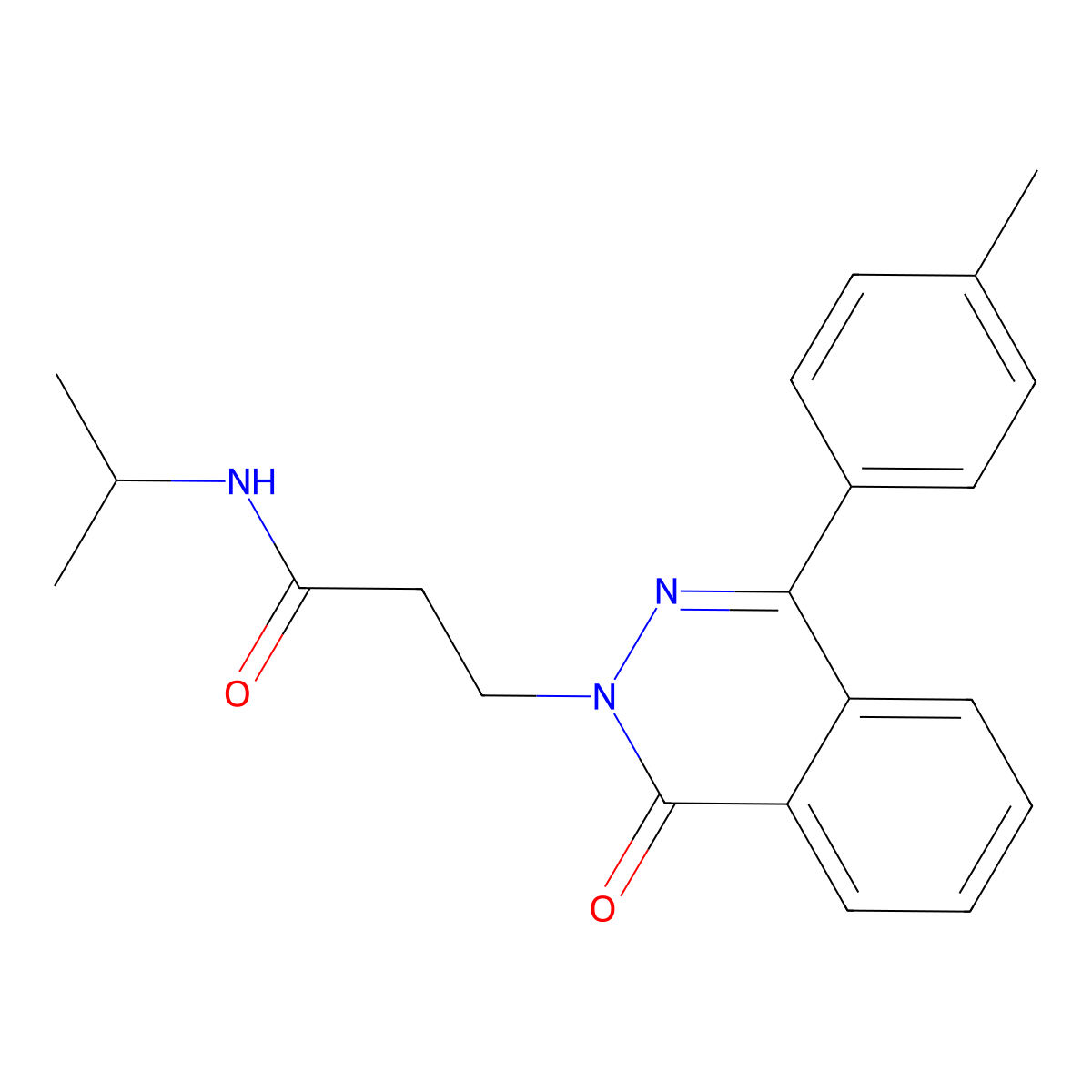 3-[4-(4-methylphenyl)-1-oxophthalazin-2-yl]-N-propan-2-ylpropanamide molecular structure, CAS 843627-01-0