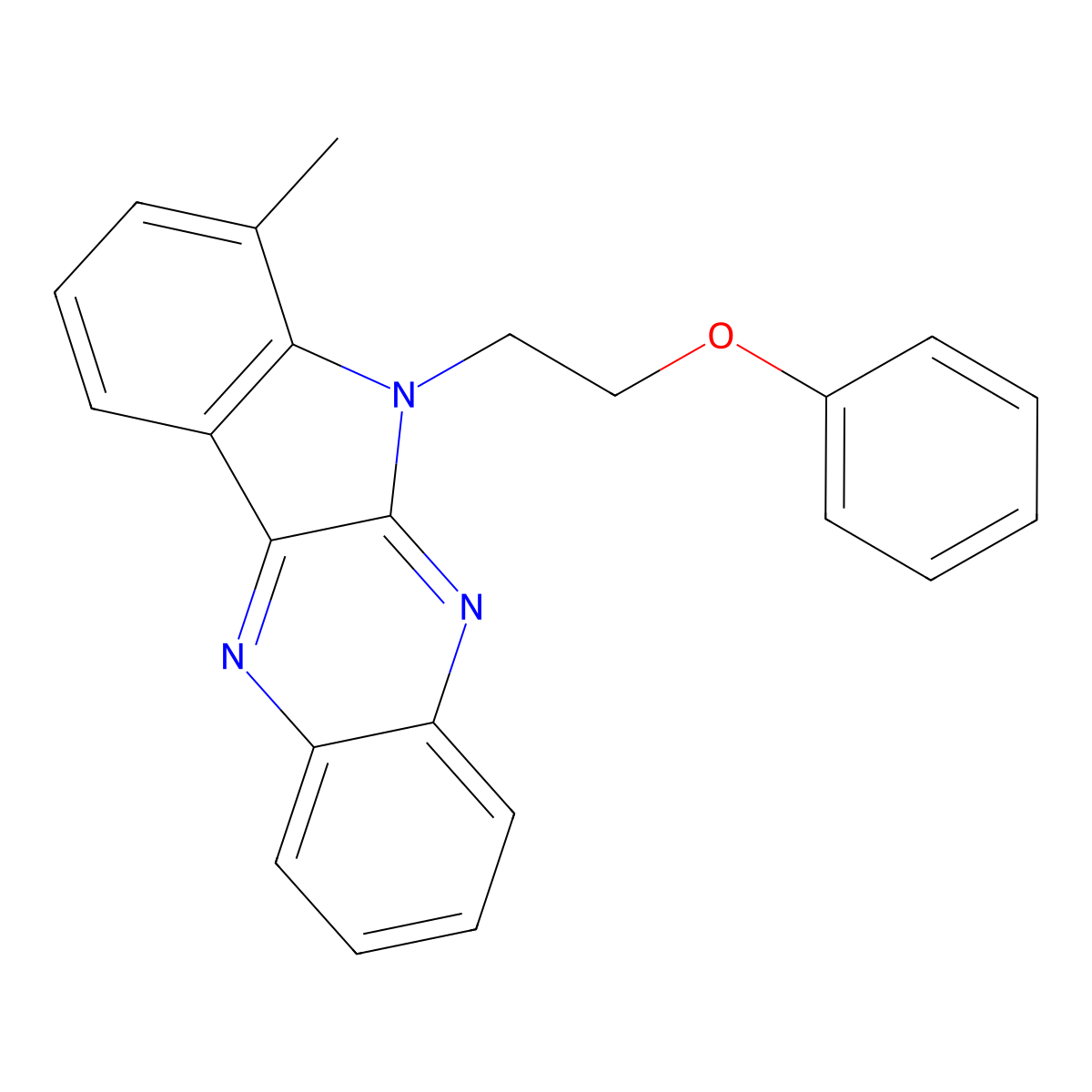 [2-(4-Methylindolo[2,3-b]quinoxalin-5-yl)ethoxy]benzene molecular structure, CAS 843629-45-8