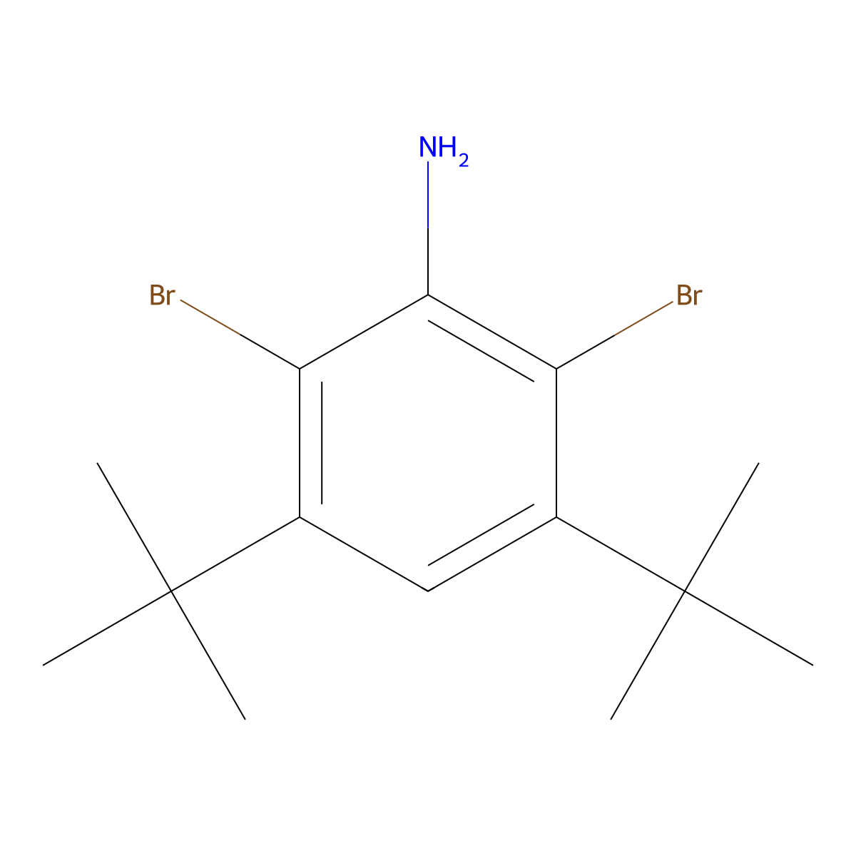 2,6-Dibromo-3,5-ditert-butylaniline molecular structure, CAS 84363-26-8
