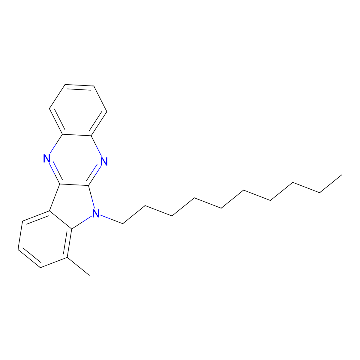 6-decyl-7-methyl-6H-indolo[2,3-b]quinoxaline molecular structure, CAS 843630-53-5