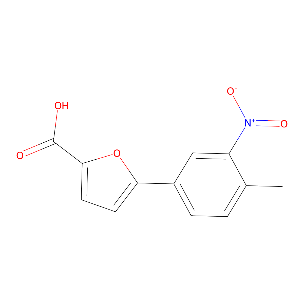 5-(4-Methyl-3-nitrophenyl)furan-2-carboxylic acid molecular structure, CAS 843638-61-9