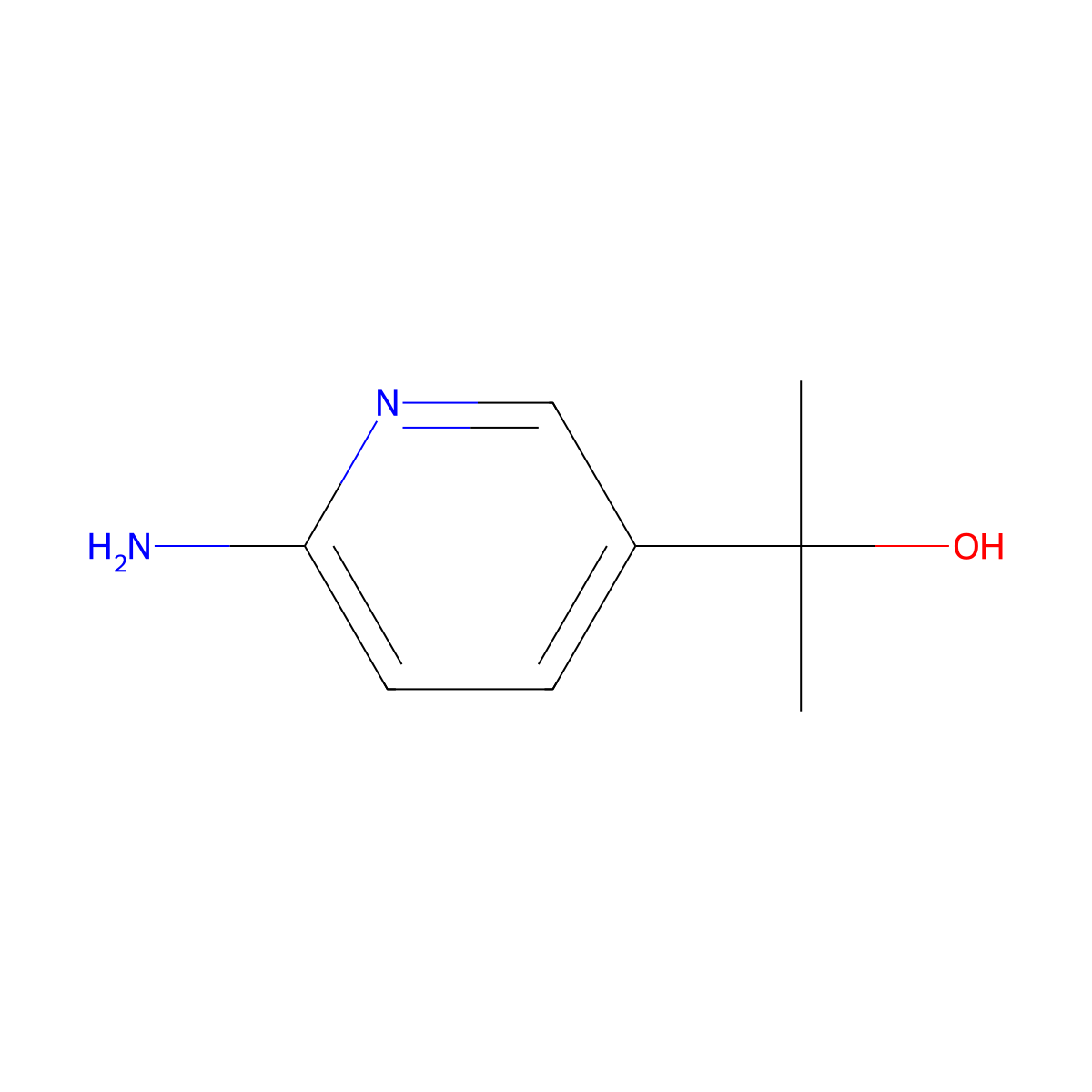 2-(6-Aminopyridin-3-yl)propan-2-ol molecular structure, CAS 843643-03-8