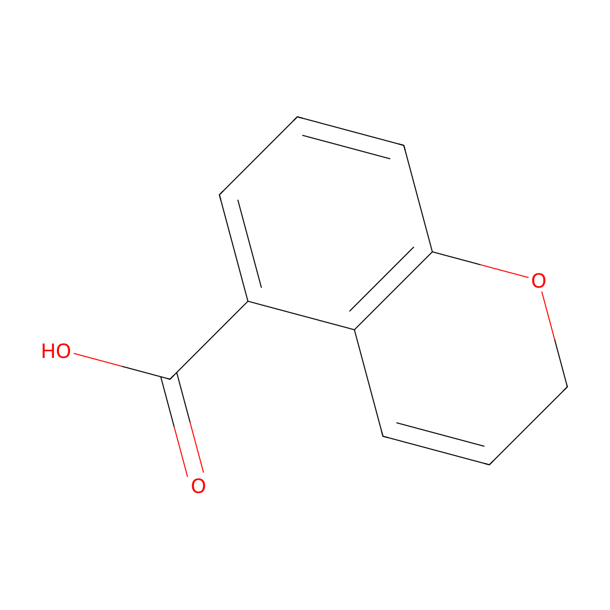 2H-chromene-5-carboxylic acid molecular structure, CAS 843652-50-6