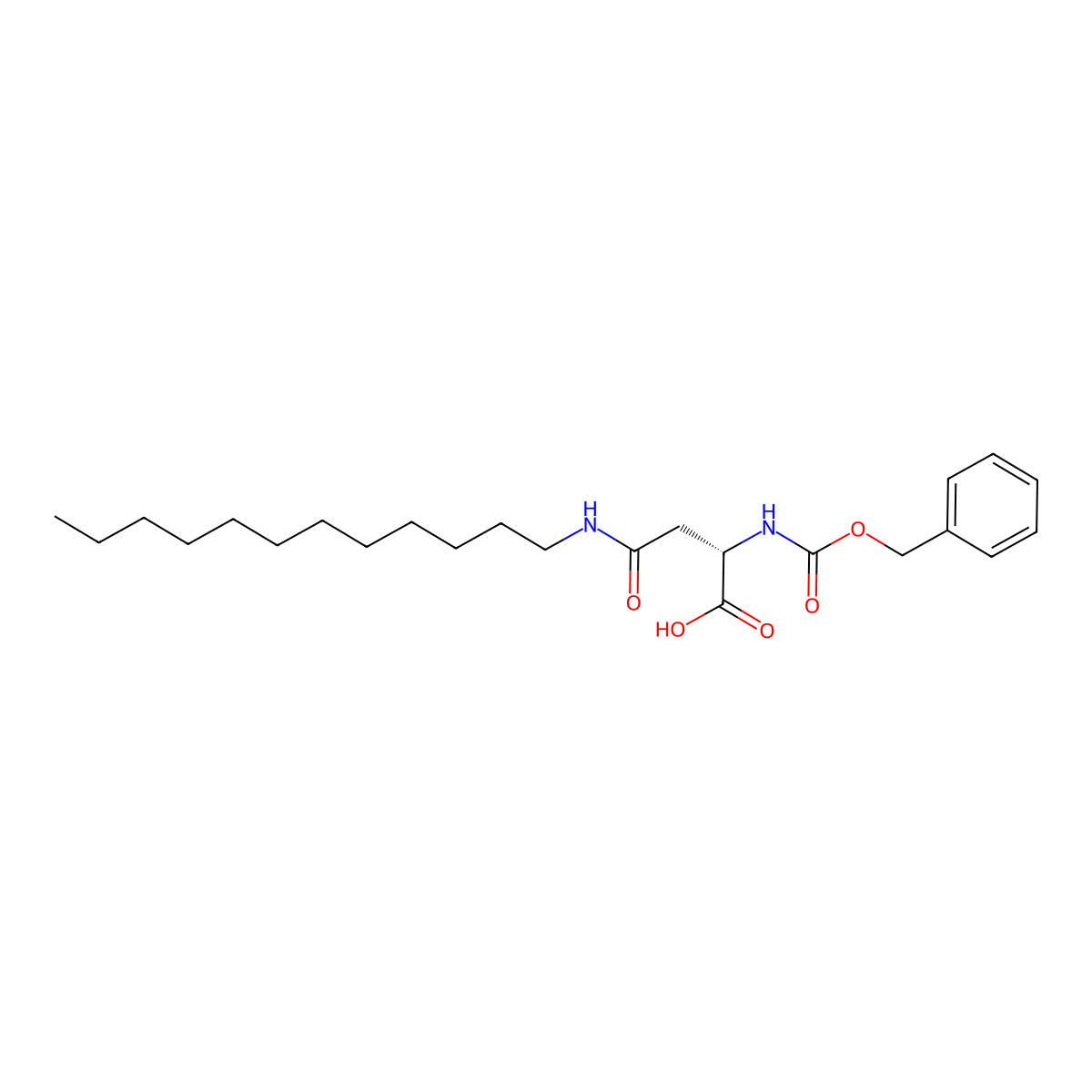N2-((benzyloxy)carbonyl)-N4-dodecyl-L-asparagine molecular structure, CAS 843663-81-0