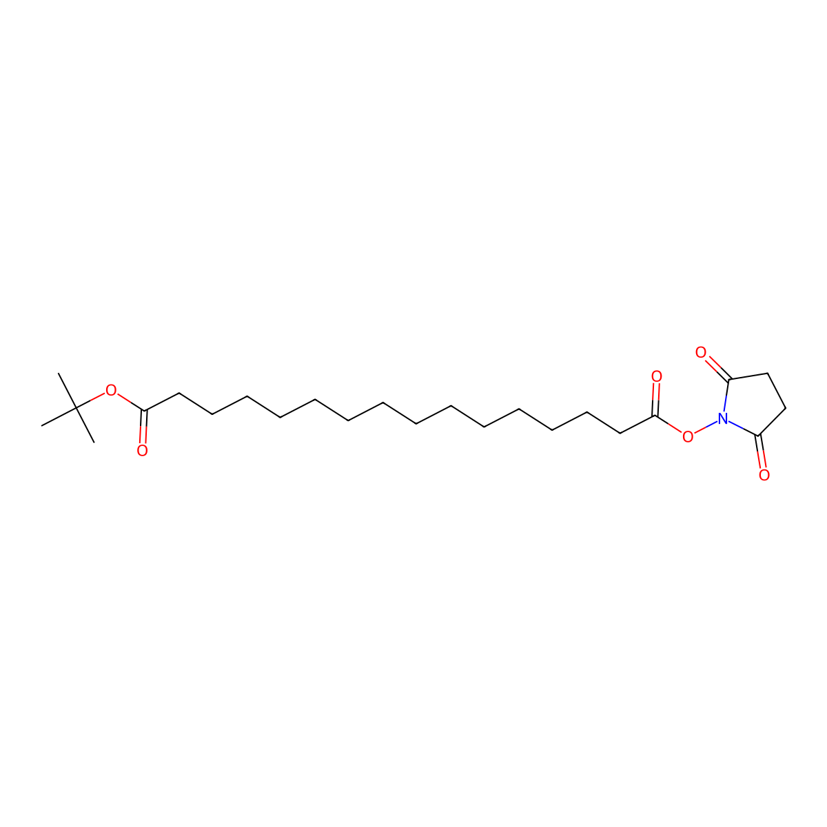 1-tert-Butyl 16-(2,5-dioxopyrrolidin-1-yl) hexadecanedioate molecular structure, CAS 843666-28-4