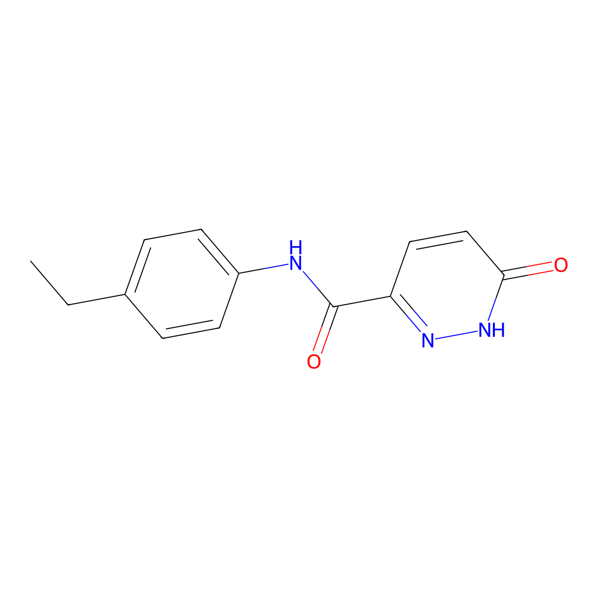 N-(4-ethylphenyl)-6-oxo-1,6-dihydropyridazine-3-carboxamide molecular structure, CAS 843670-95-1