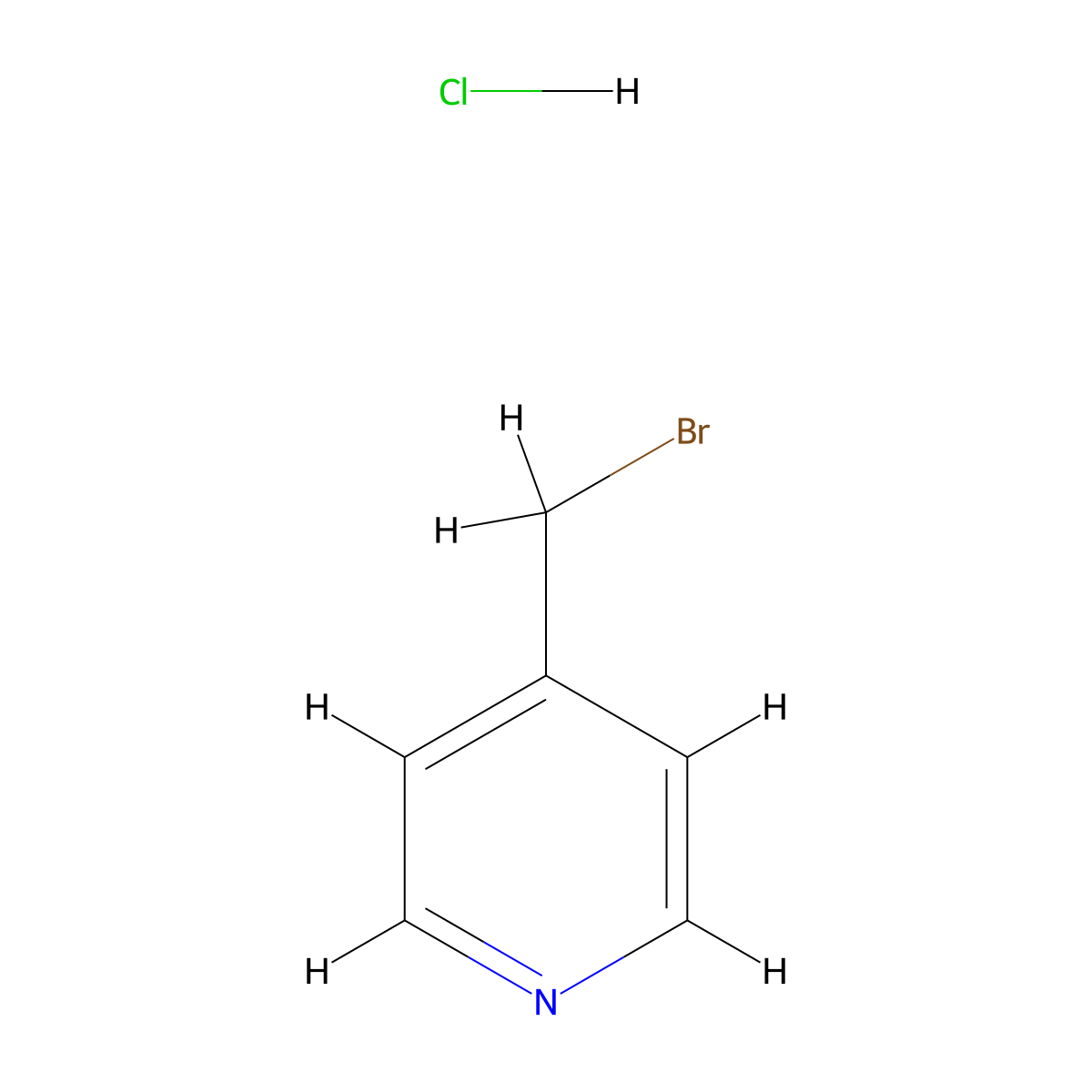 4-(Bromomethyl)pyridine hydrochloride molecular structure, CAS 843673-58-5