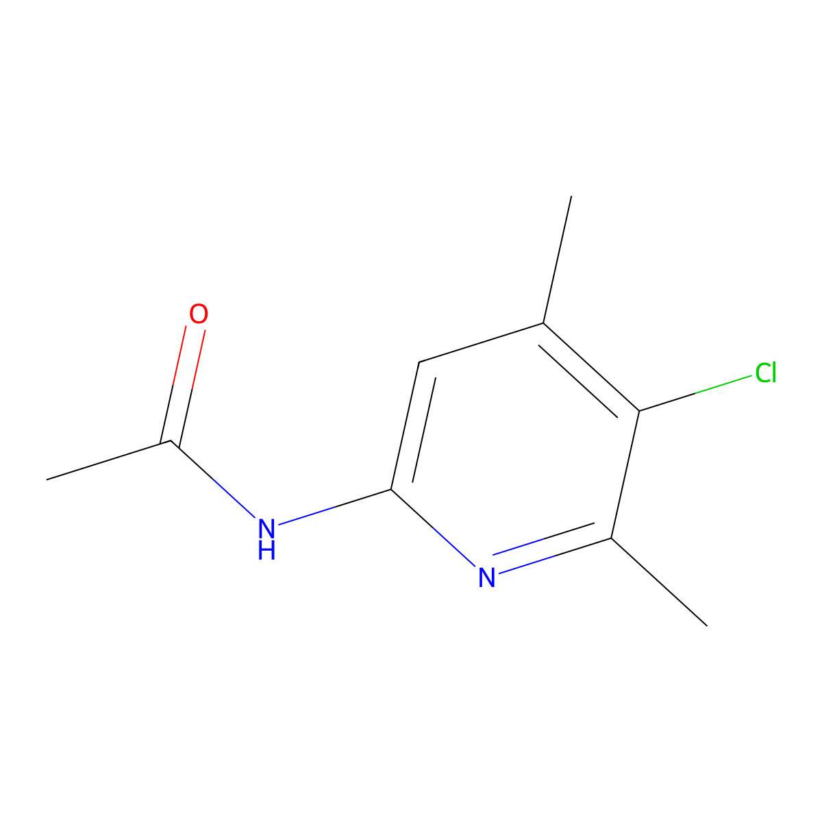 N-(5-Chloro-4,6-dimethylpyridin-2-yl)acetamide molecular structure, CAS 84369-60-8