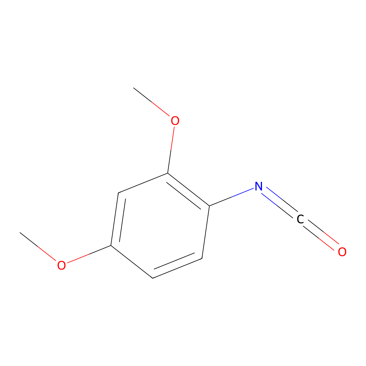 2,4-Dimethoxyphenyl isocyanate molecular structure, CAS 84370-87-6