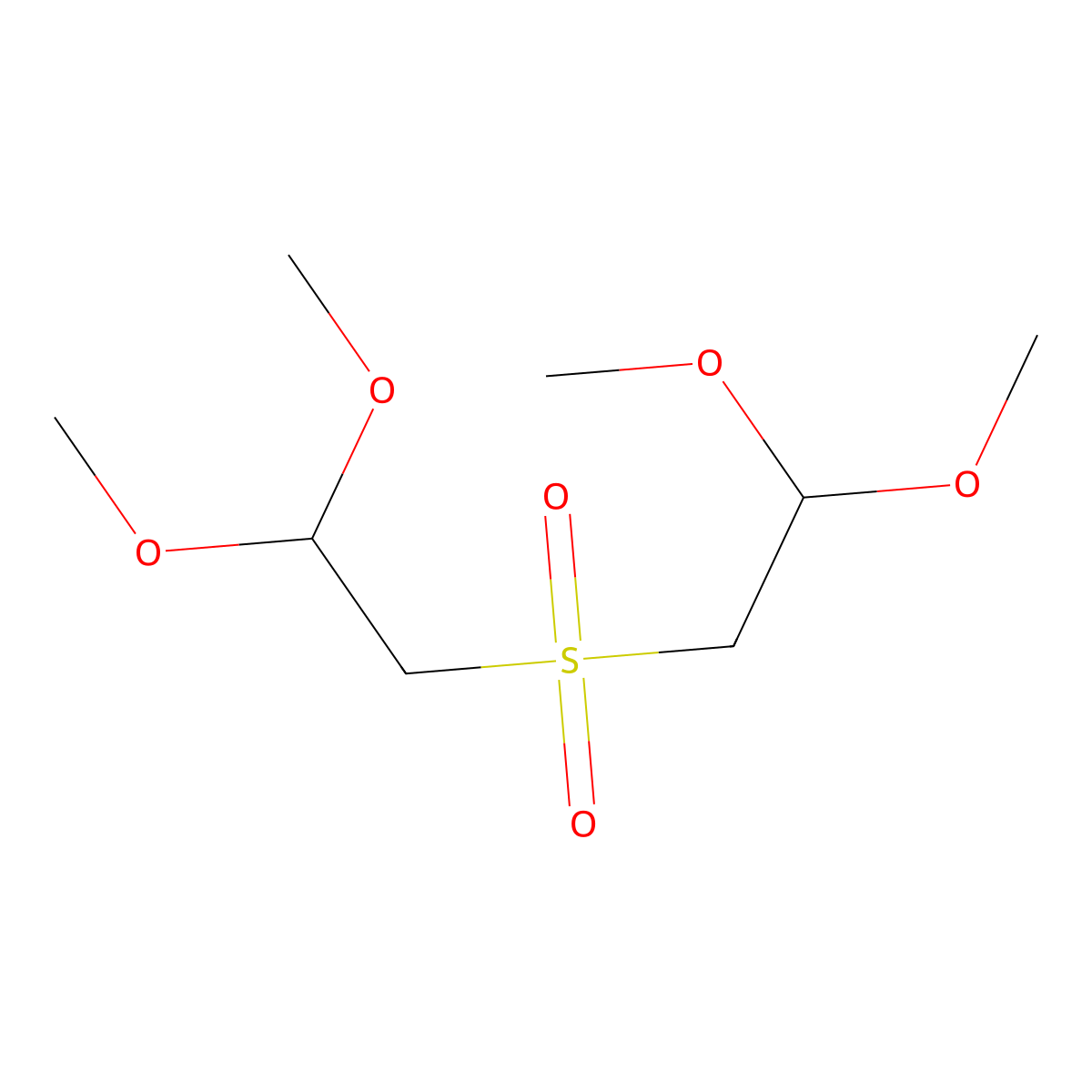 2-(2,2-Dimethoxyethanesulfonyl)-1,1-dimethoxyethane molecular structure, CAS 84373-91-1