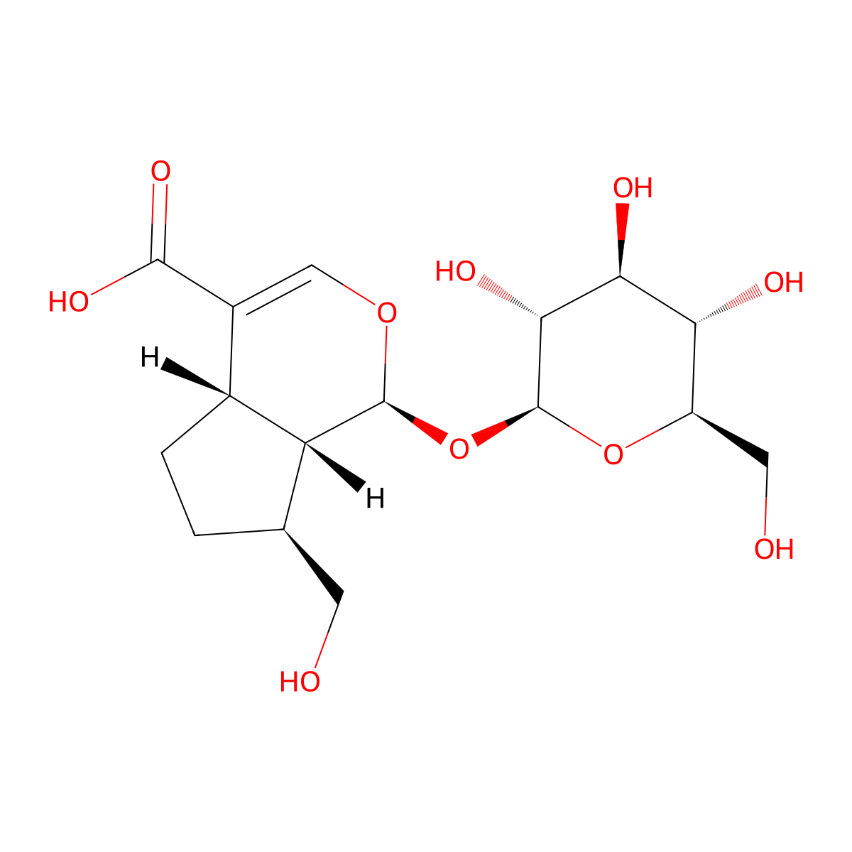 Adoxosidic acid molecular structure, CAS 84375-46-2