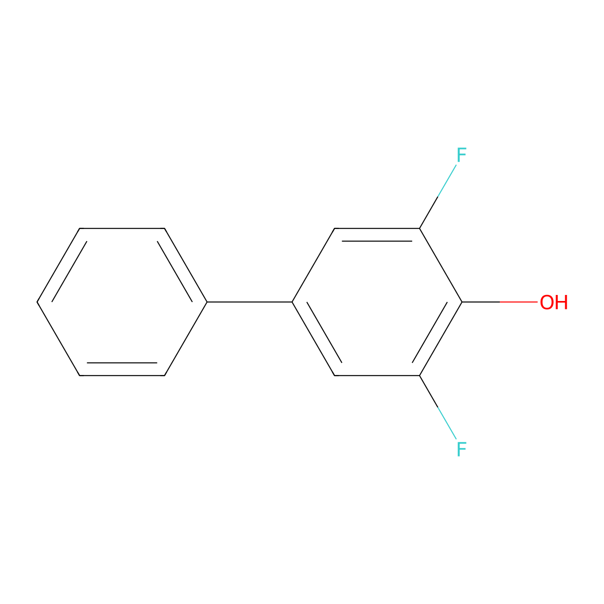 3,5-Difluoro-[1,1'-biphenyl]-4-ol molecular structure, CAS 84376-22-7